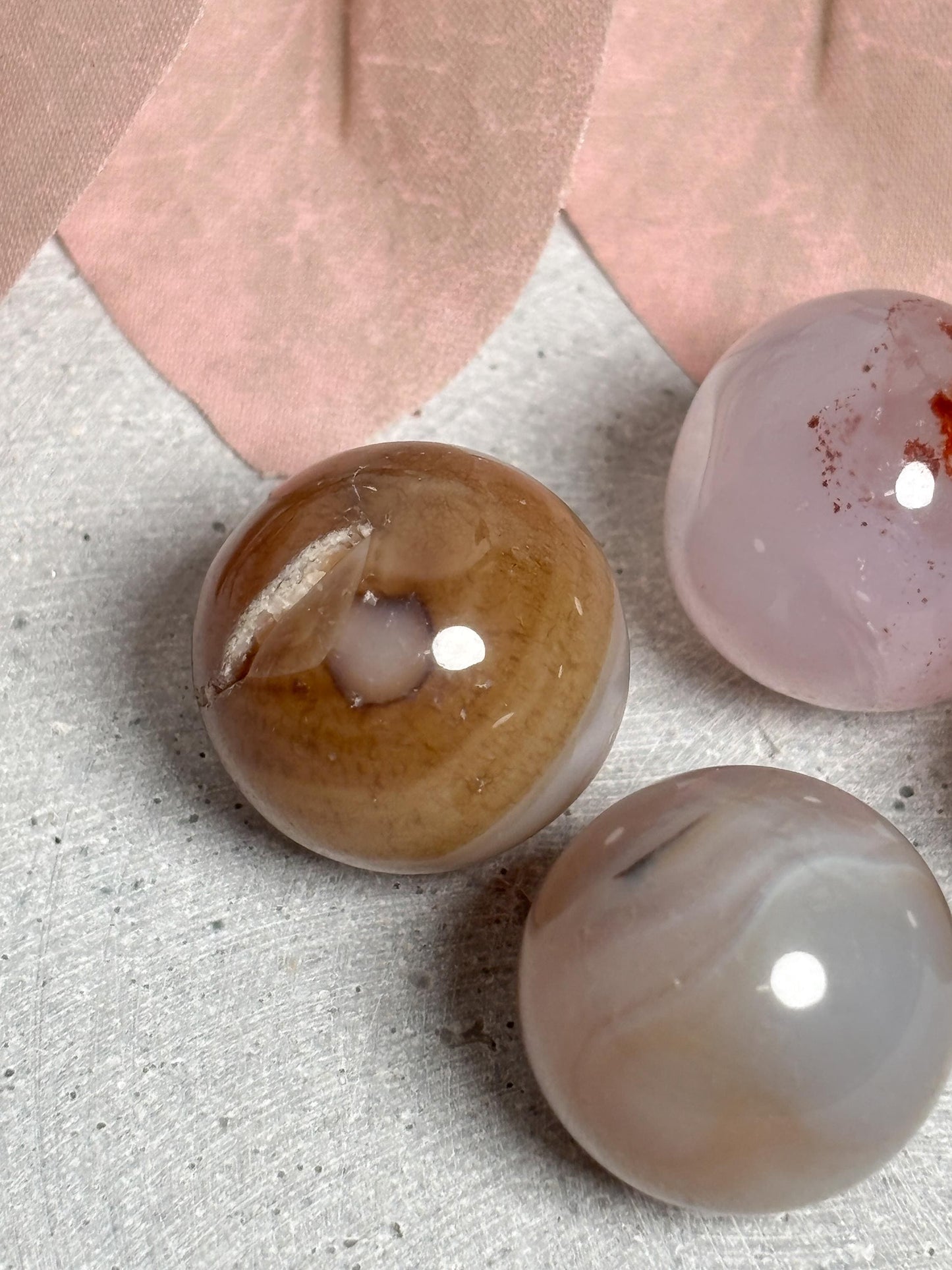 Mini Achat Kugel 2 cm | Polierter Edelstein | Verschiedene Farben | Deko & Heilstein