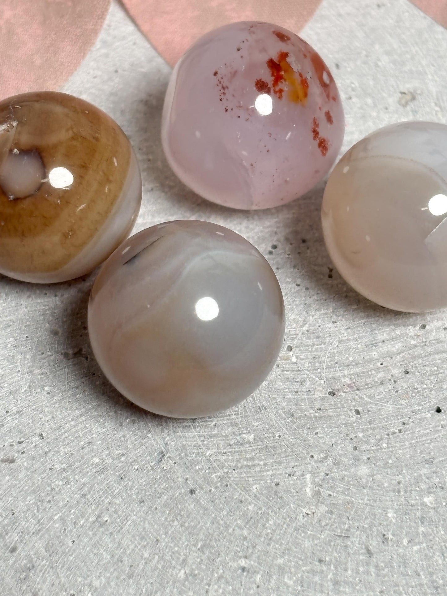 Mini Achat Kugel 2 cm | Polierter Edelstein | Verschiedene Farben | Deko & Heilstein