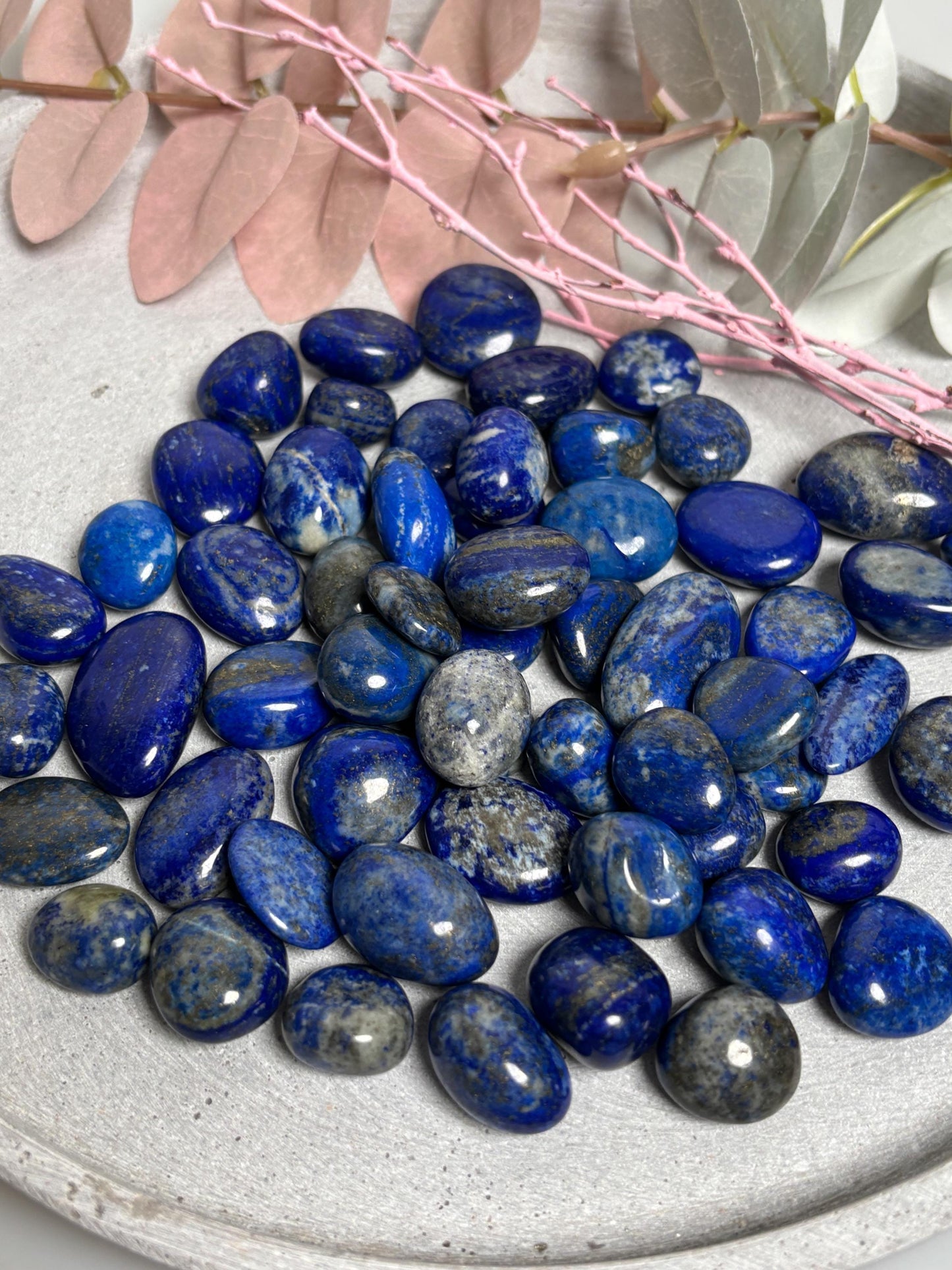 Lapislazuli Trommelstein Echter Edelstein in 2 Größen Polierter Heilstein für Meditation & Sammlung