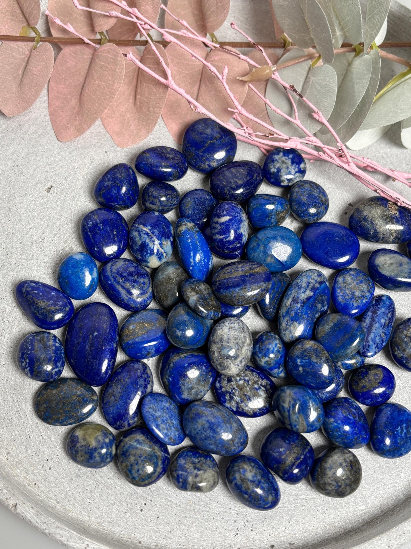 Lapislazuli Trommelstein Echter Edelstein in 2 Größen Polierter Heilstein für Meditation & Sammlung