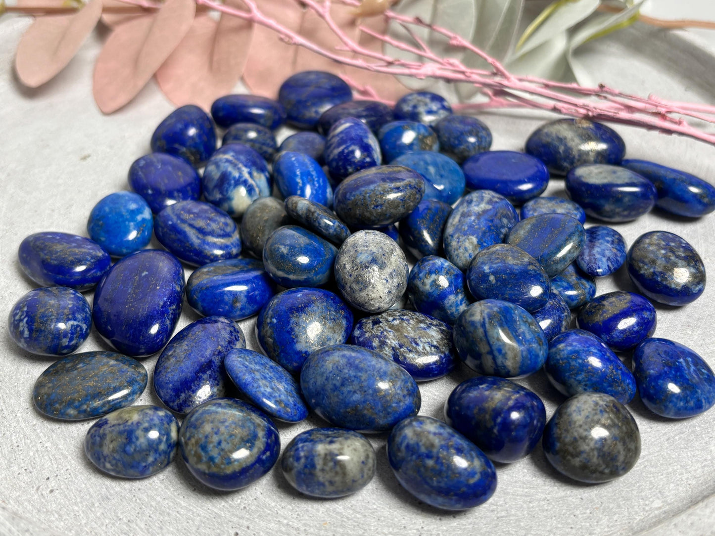 Lapislazuli Trommelstein Echter Edelstein in 2 Größen Polierter Heilstein für Meditation & Sammlung