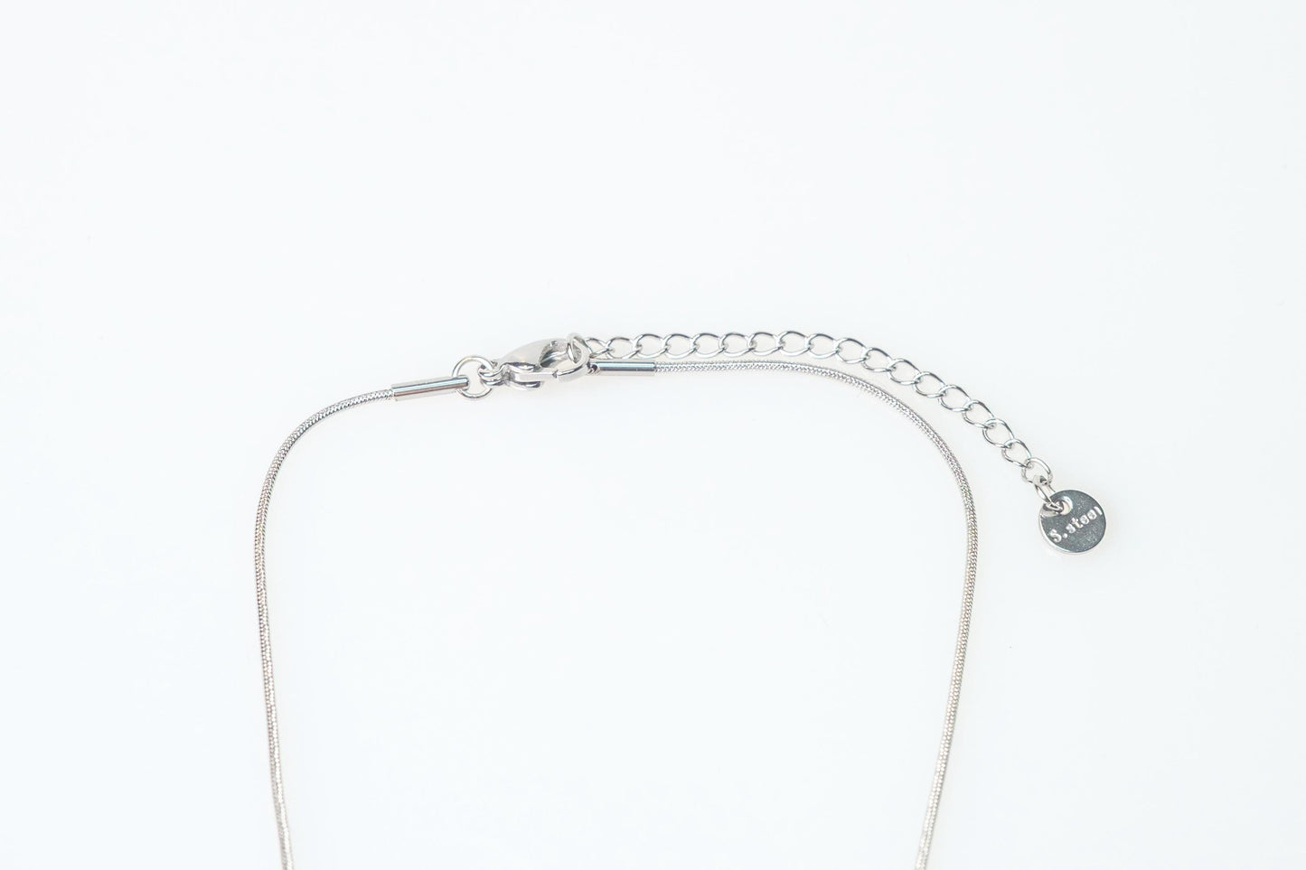 Edelstahlkette silber Schlangenoptik 0,8mm 40cm + 5cm Stern Anhänger 2,4cm Edelstahl 304 Halskette Damen filigran Geschenk