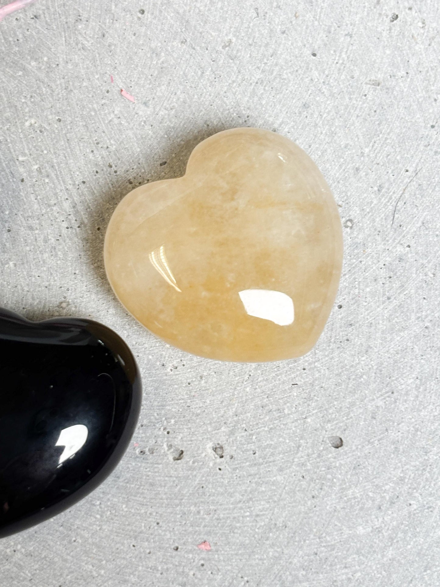 Deko Herz Edelstein Schwarzer Obsidian oder Golden Healer kleines Kristallherz Geschenkidee spirituell