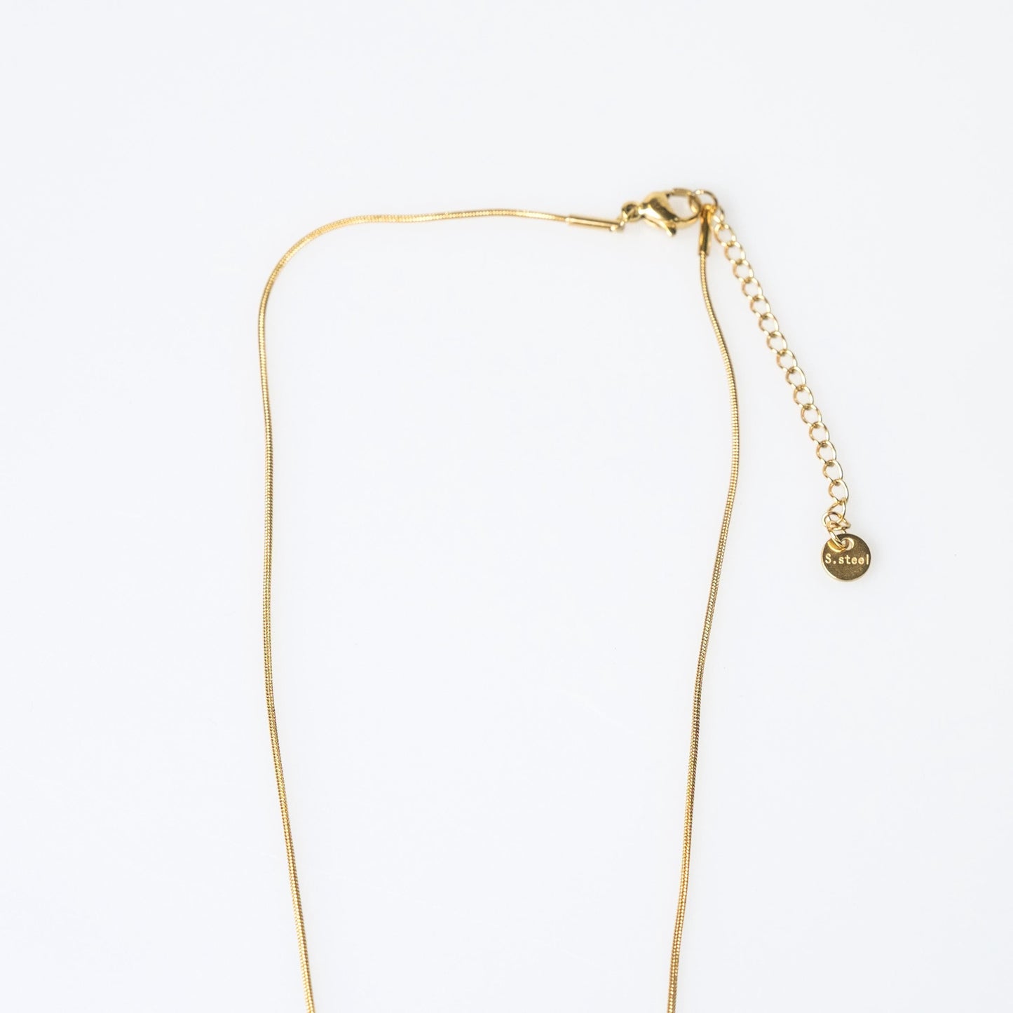 Edelstahlkette vergoldet mit Stern Anhänger 40cm Schlangenoptik 0,8mm 16k Gold Stern Halskette Damen Edelstahl 304 Schmuck