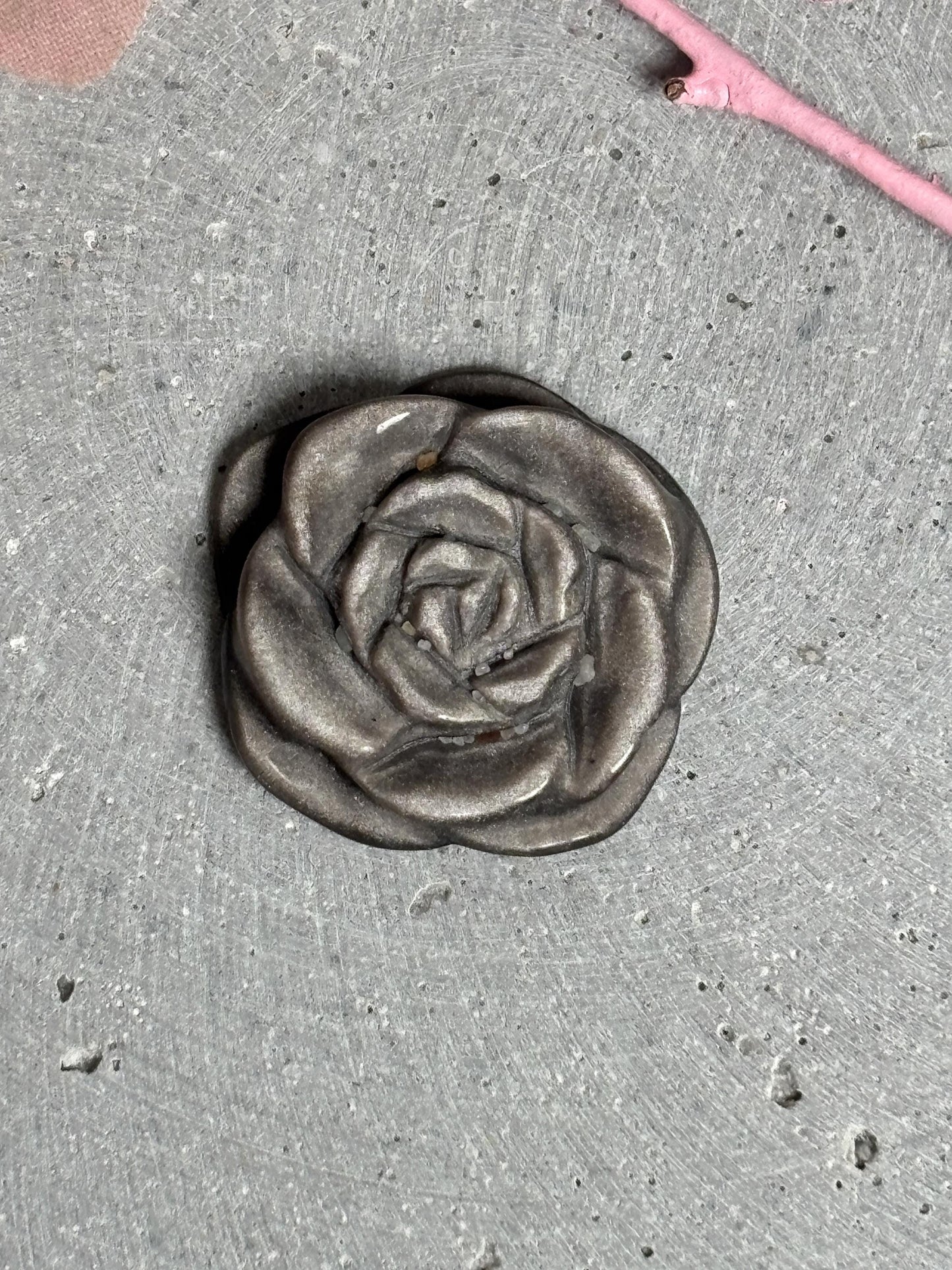Blumencarving Silber Obsidian Kristallblume geschnitzt Edelstein Deko Figur, silber Obsidian Blume, Kristall Carving
