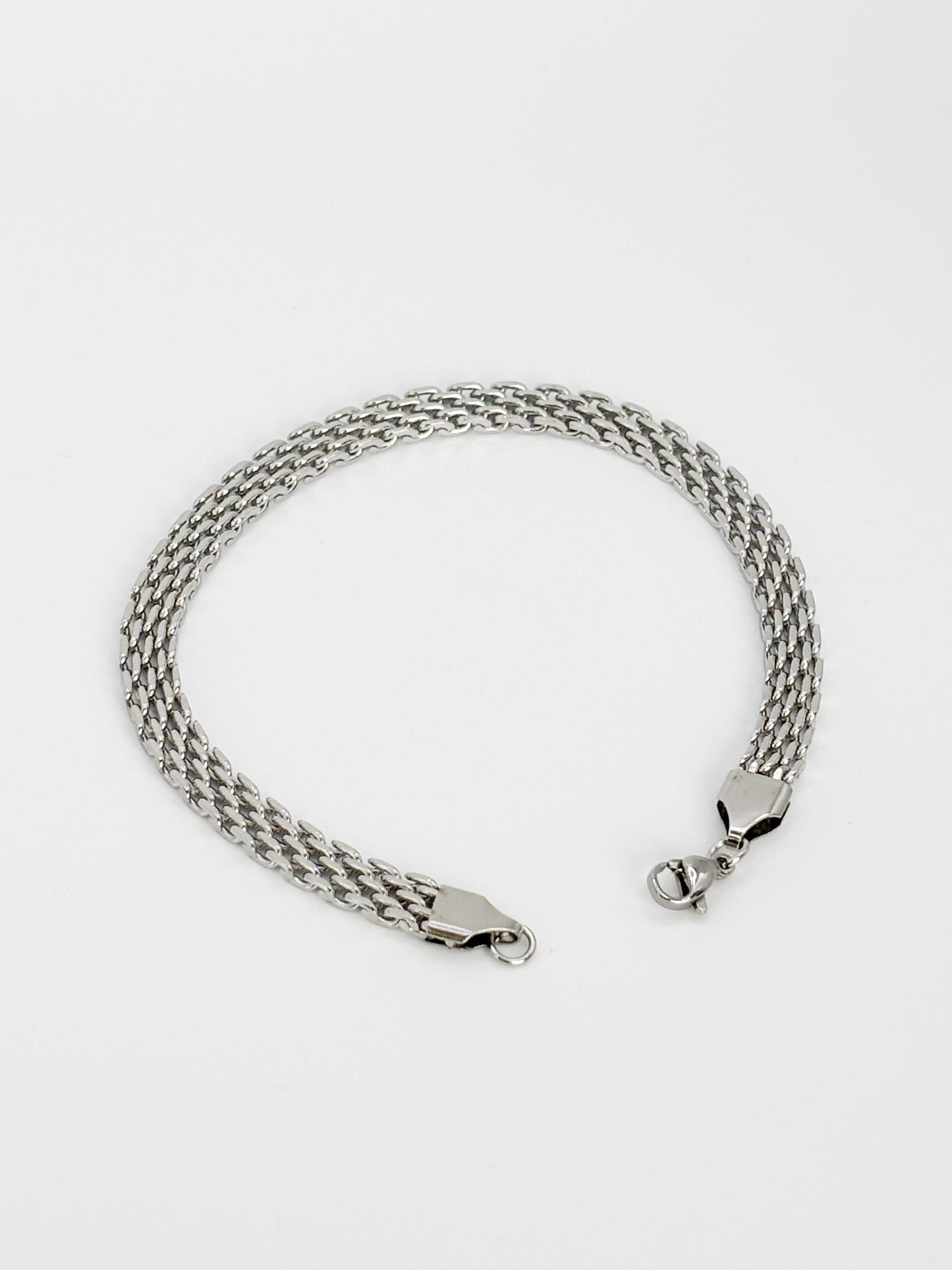 Edelstahl Armband Herren 6mm breit 21cm Länge klassisches Gliederarmband unisex