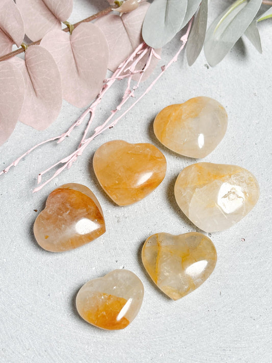 Golden Healer Deko Herz mit sanftem Schimmer  Naturstein Herz ca. 33,7 cm  Kristall Deko & Geschenkidee für Energie und Harmonie