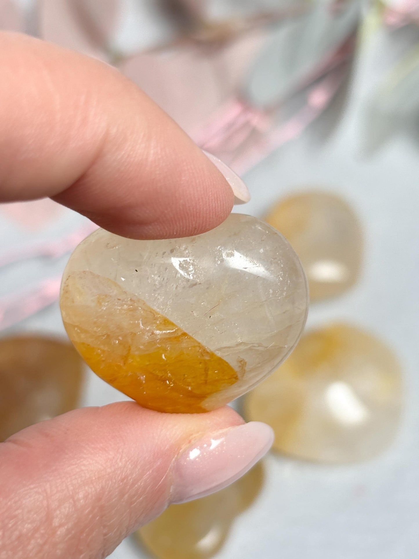 Golden Healer Deko Herz mit sanftem Schimmer Naturstein Herz ca. 33,7 cm Kristall Deko & Geschenkidee für Energie und Harmonie