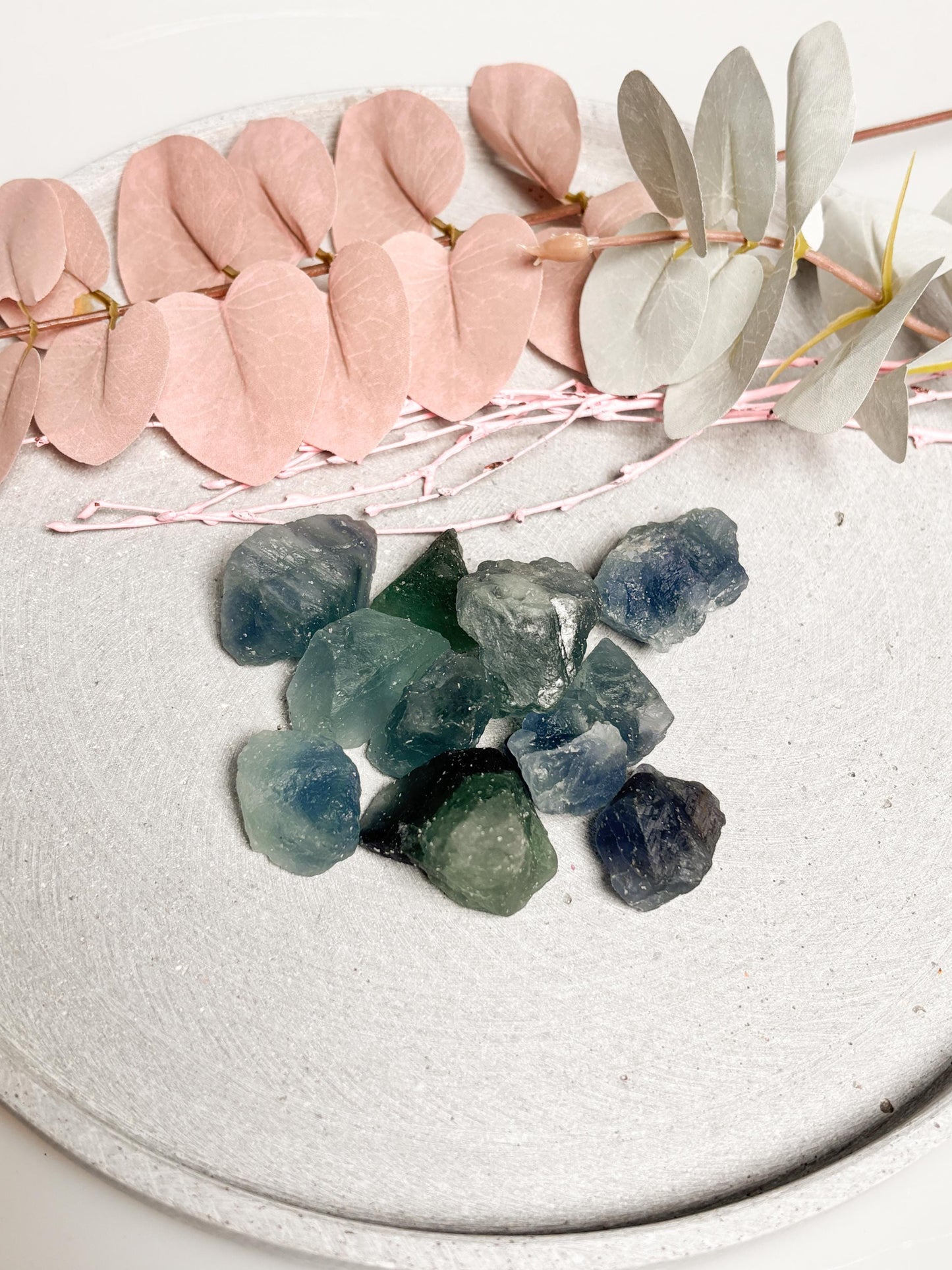 Fluorit Rohsteine 23 cm rohe Fluoritstücke in Blau und Grün, Naturstein Rohstein, Healing Crystal, Fluorite Rough Stones