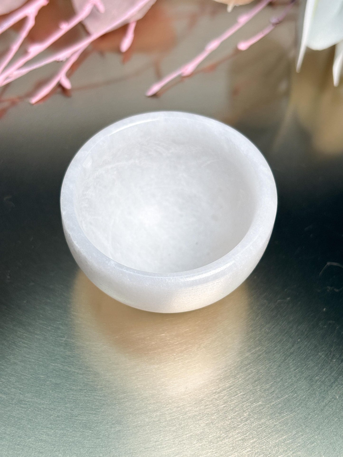 Jade Schälchen klein Naturstein grün weiß Schmuckablage