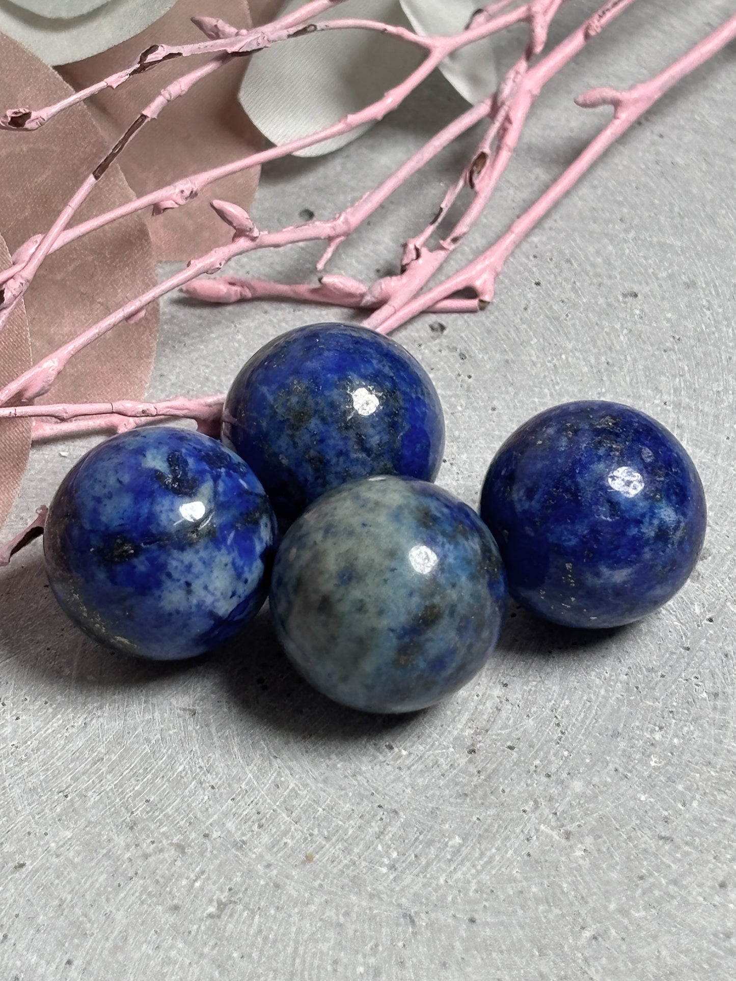 Mini Lapislazuli Kugeln  Ca. 2cm | Edle Deko & Meditation | Natürlicher Lapislazuli Kristall