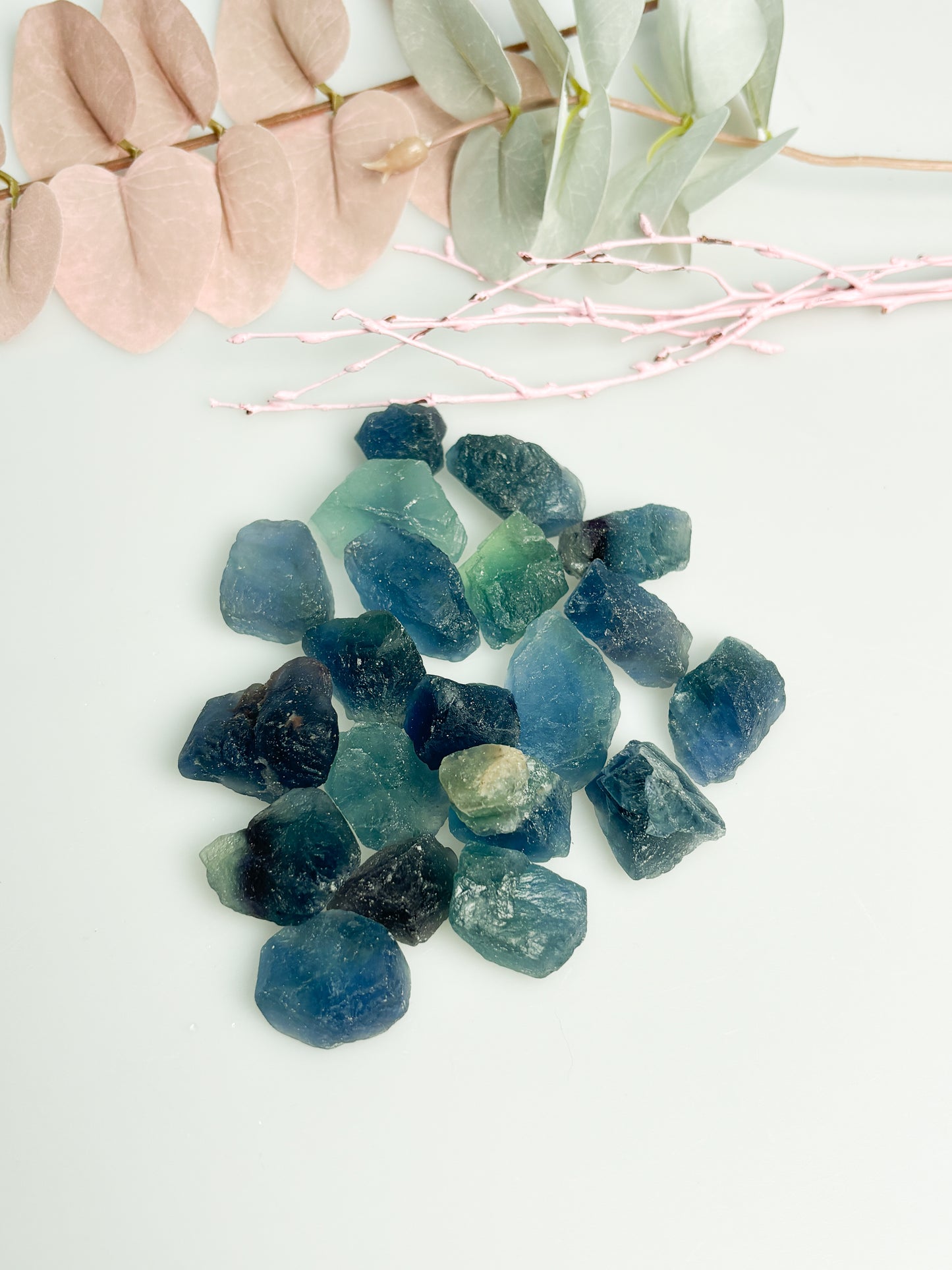 Fluorit Rohsteine 23 cm  rohe Fluoritstücke in Blau und Grün, Naturstein Rohstein, Healing Crystal, Fluorite Rough Stones