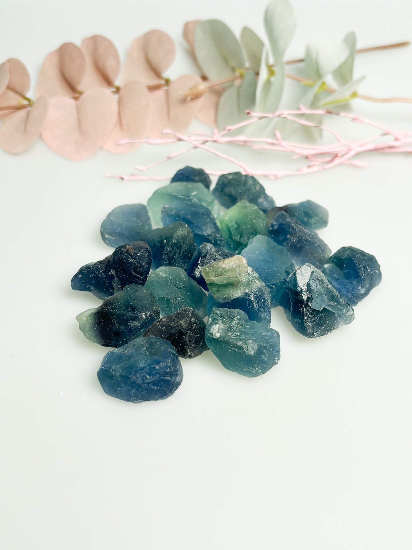 Fluorit Rohsteine 23 cm  rohe Fluoritstücke in Blau und Grün, Naturstein Rohstein, Healing Crystal, Fluorite Rough Stones