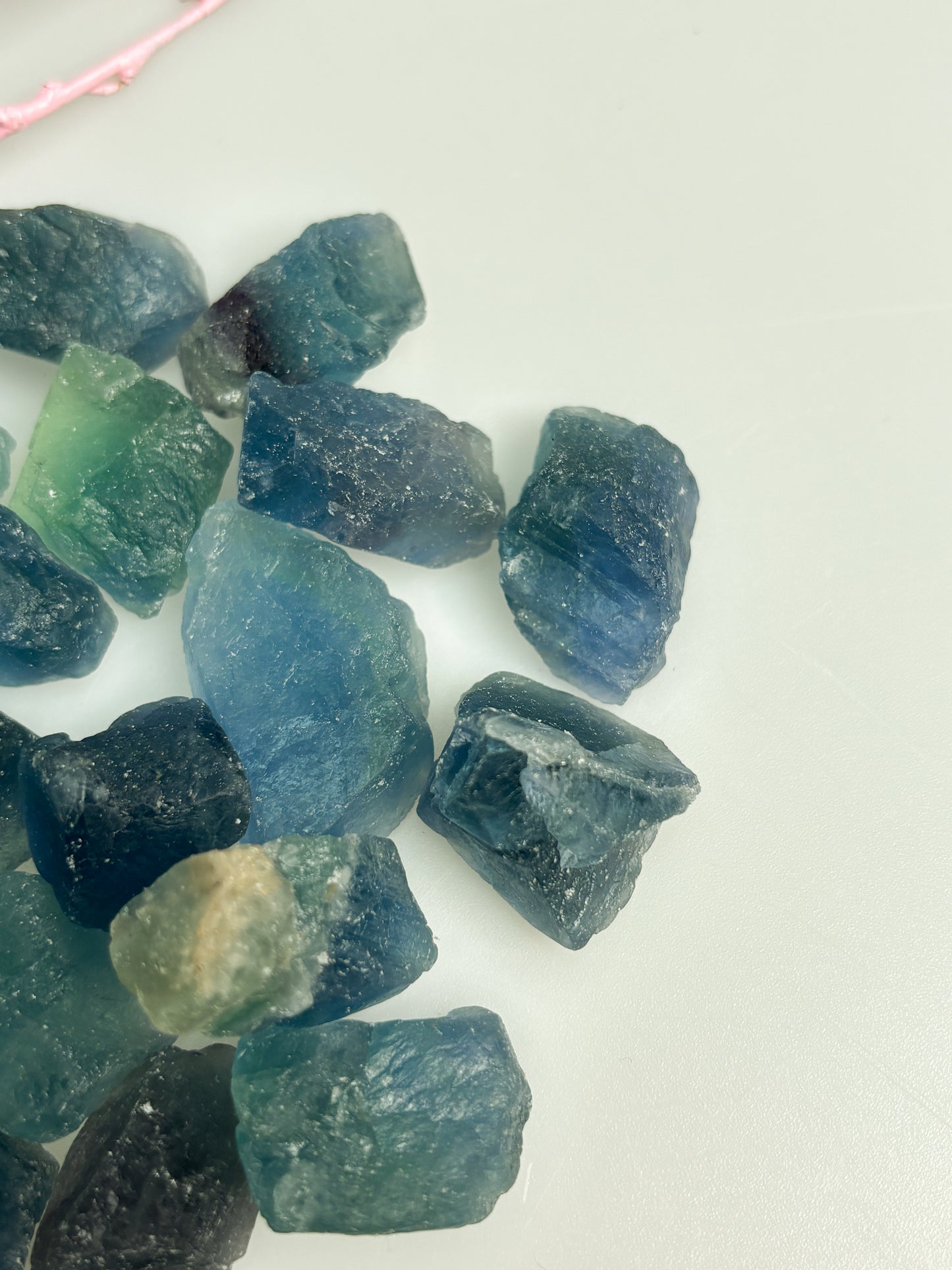 Fluorit Rohsteine 23 cm  rohe Fluoritstücke in Blau und Grün, Naturstein Rohstein, Healing Crystal, Fluorite Rough Stones