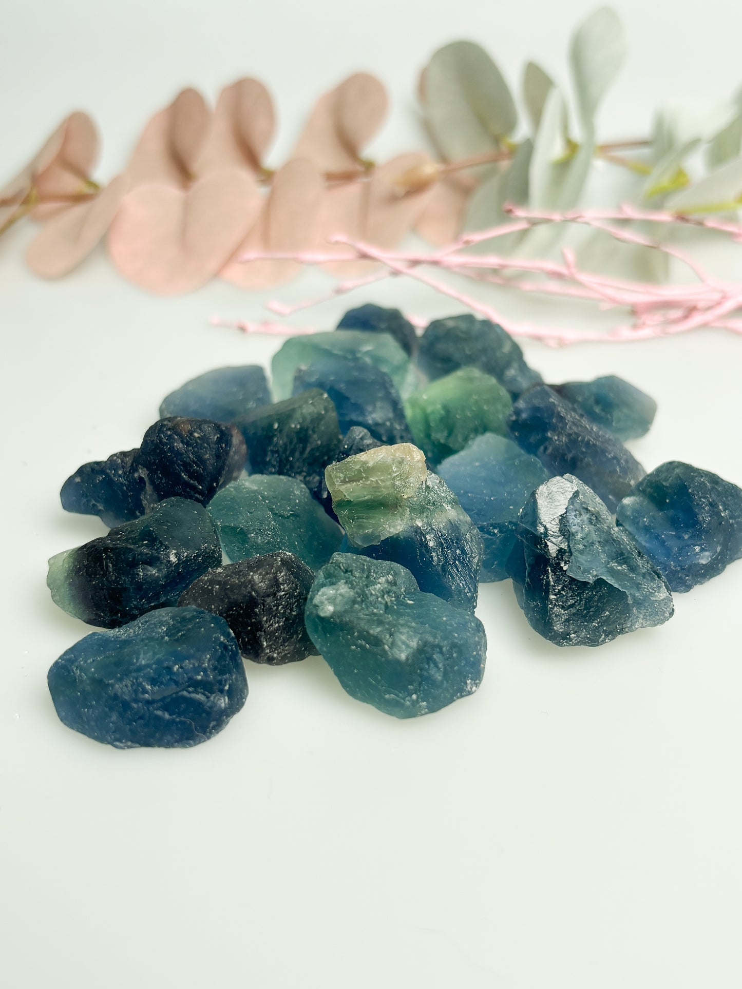 Fluorit Rohsteine 23 cm  rohe Fluoritstücke in Blau und Grün, Naturstein Rohstein, Healing Crystal, Fluorite Rough Stones