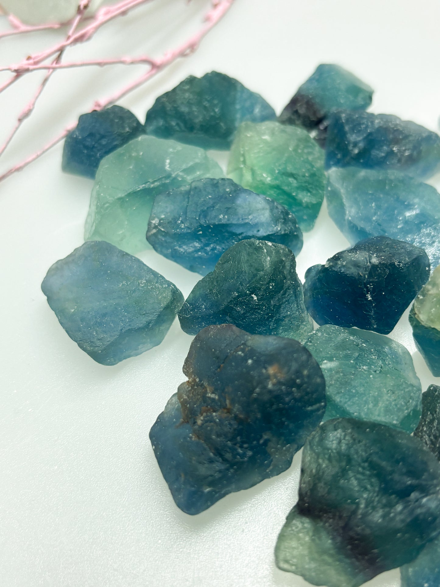 Fluorit Rohsteine 23 cm  rohe Fluoritstücke in Blau und Grün, Naturstein Rohstein, Healing Crystal, Fluorite Rough Stones