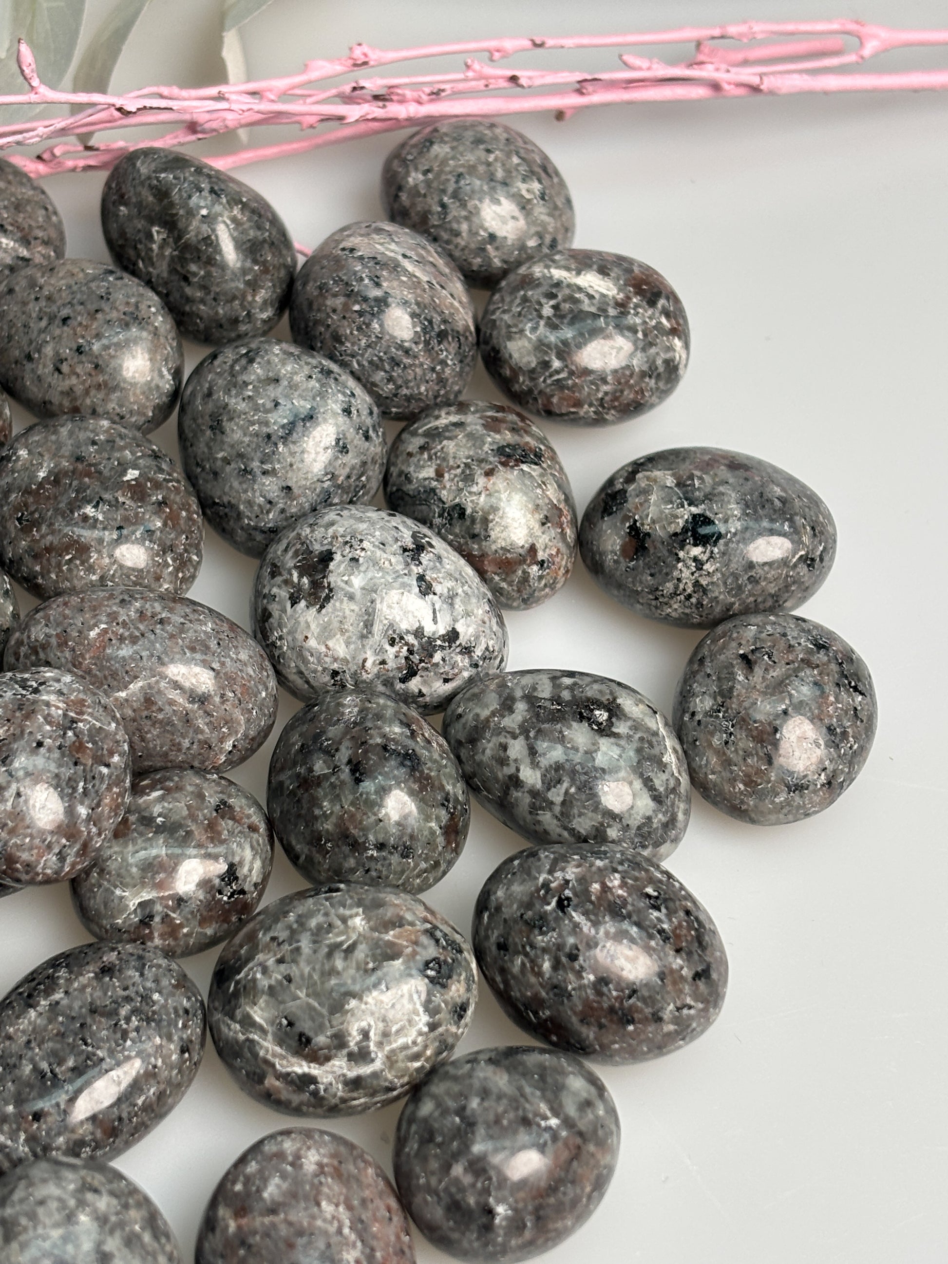 Yooperlite Trommelstein UV aktiv Naturstein fluoreszierend