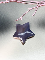 Achat Stern Naturstein grau poliert Deko Figur