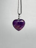 Edelstein Herz Anhänger Lapislazuli Amethyst Rhodonit Naturstein