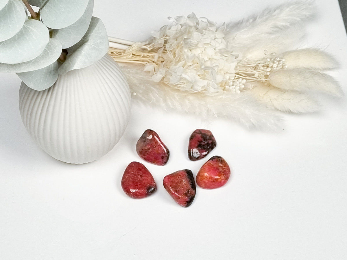 Rhodonite tumbled stone