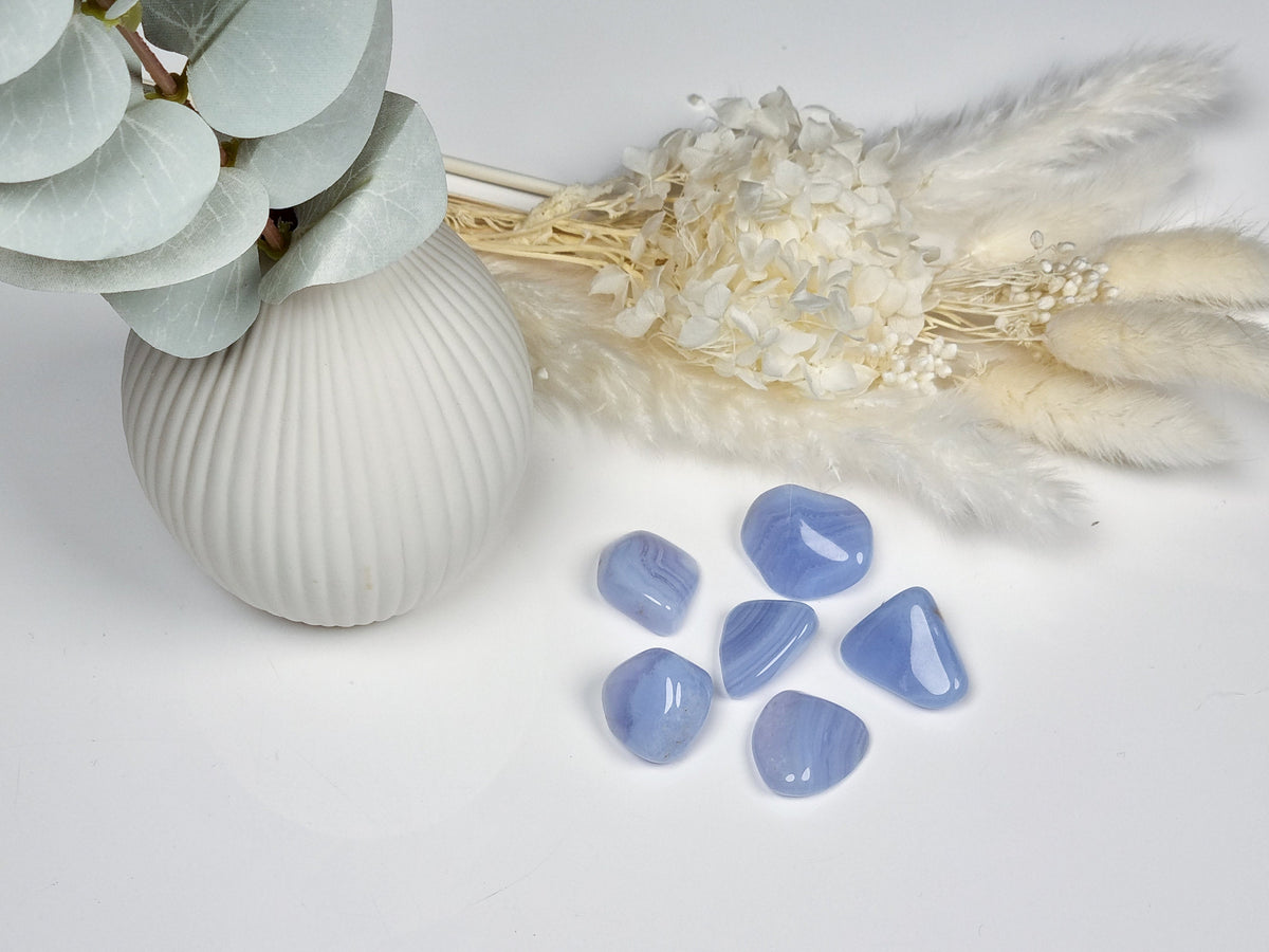 Chalcedony tumbled stone