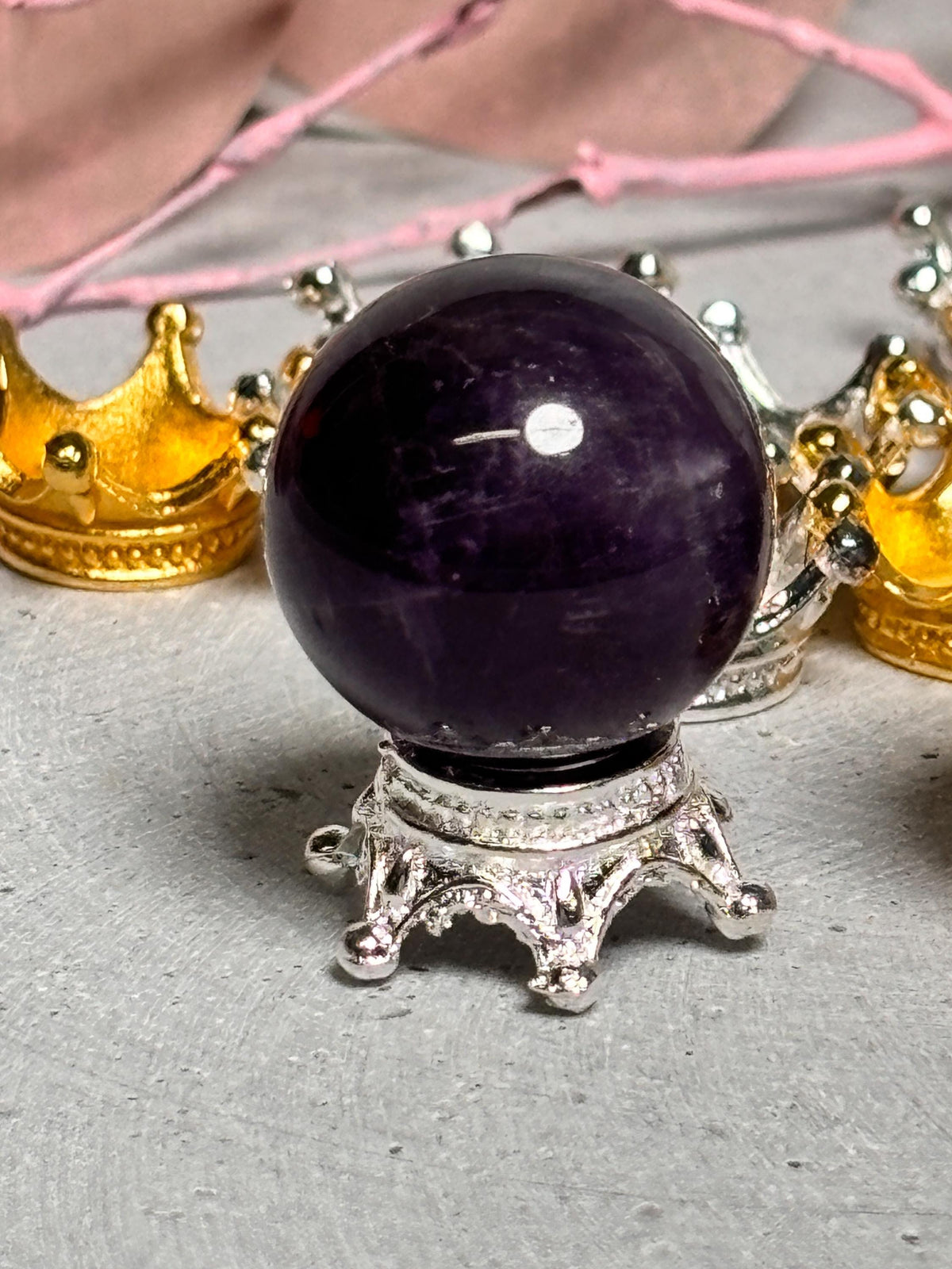 Mini Traumamethyst Kugeln ca. 1,8 cm  Kristallkugeln für Meditation und Dekoration