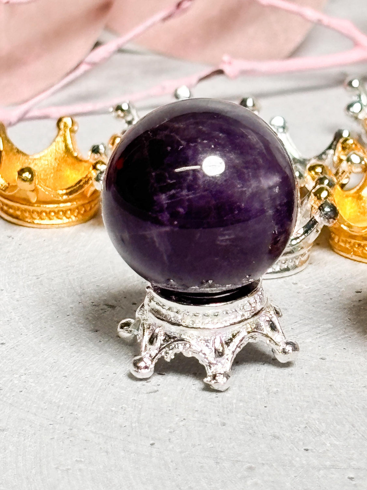 Mini Traumamethyst Kugeln ca. 1,8 cm  Kristallkugeln für Meditation und Dekoration