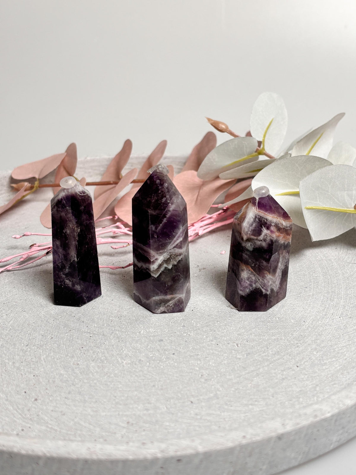 Kleine Traumamethyst Türme  Deko-Kristalle & Geschenkidee für Energiearbeit