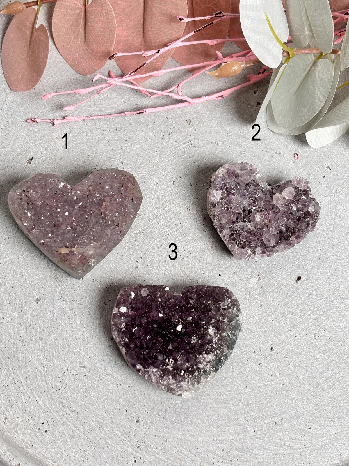 Amethyst Herz Cluster  Deko Edelstein zur energetischen Reinigung & Harmonie | Natürlicher Amethyst Kristall
