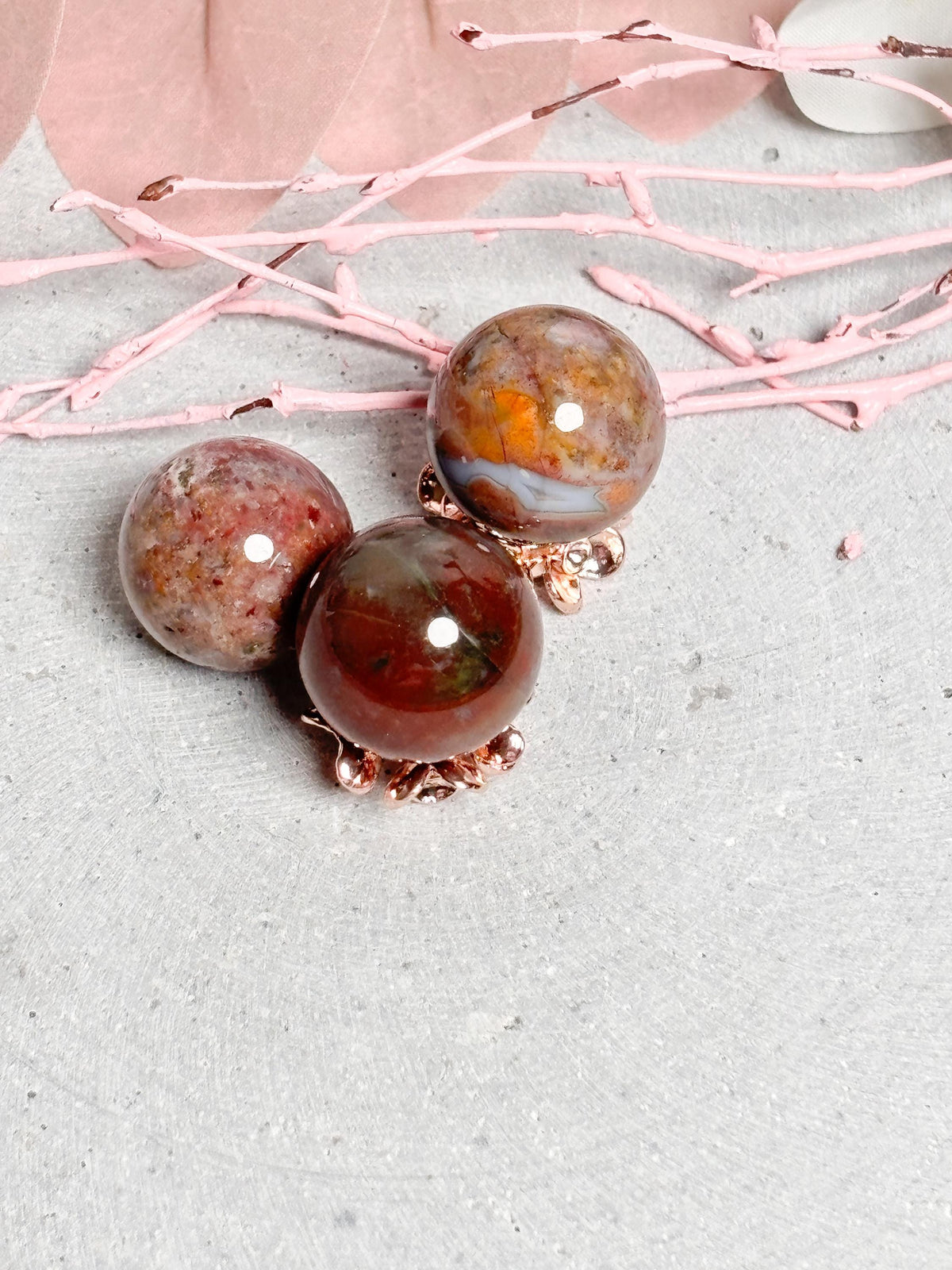 Kleine Ocean Jaspis Kristallkugeln, 2 cm, Edelstein Kugeln für Dekoration, Heilsteine, Spirituelle Kristalle, Deko Kugeln