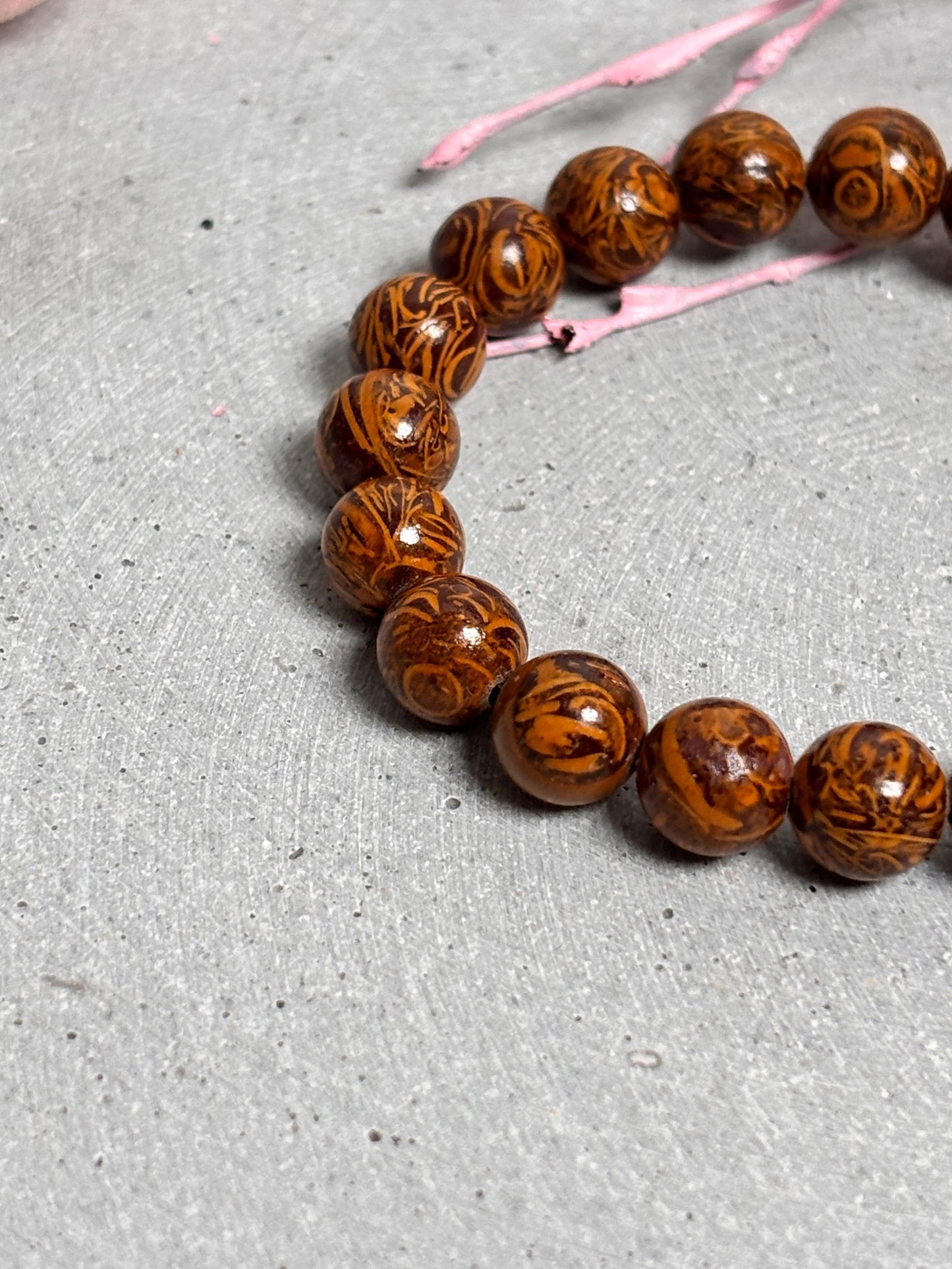 Naturstein Armband Mariam Jaspis | 8,8mm Perlen | Elastisches Perlenarmband 17,5cm