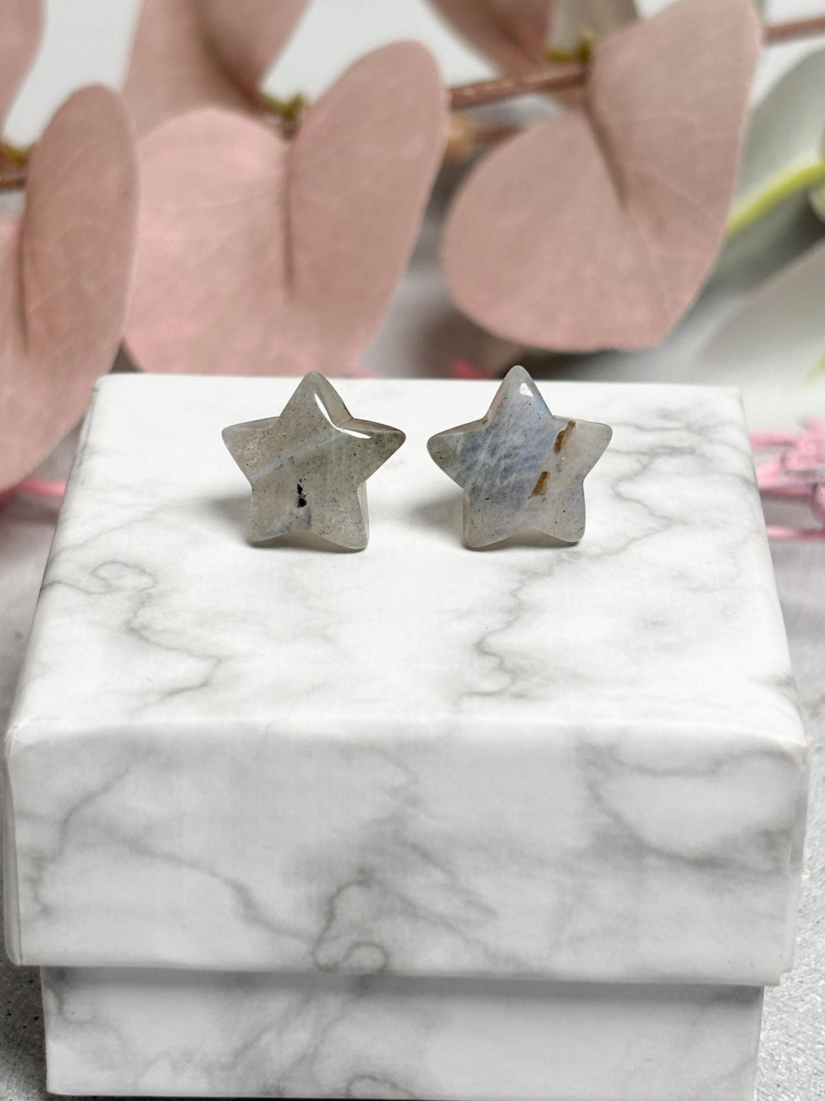 Labradorit Stern Ohrstecker | 925 Silber Schmuck | Einzigartige Ohrringe | Geschenkidee für Sie