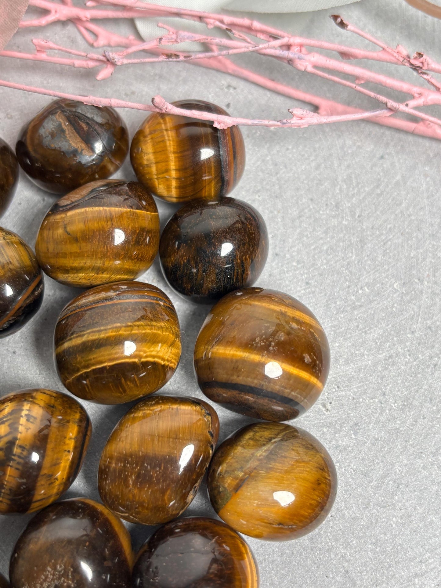 Tigerauge Trommelsteine  Heilsteine für Schutz & innere Stärke, Handschmeichler, Deko, Kraftstein, Geschenkidee