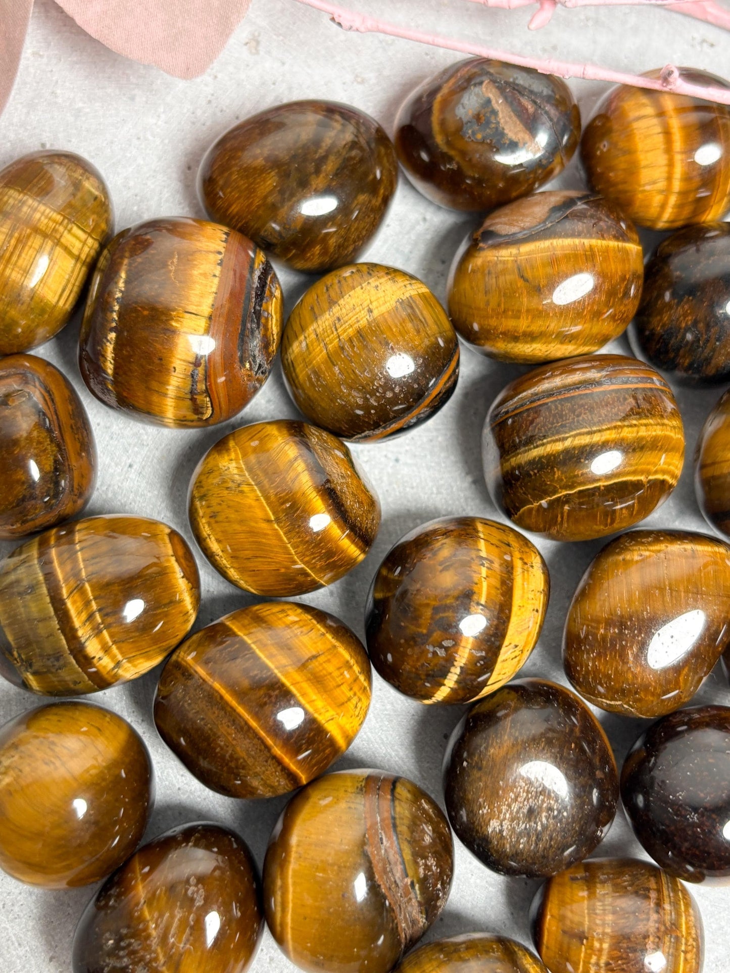 Tigerauge Trommelsteine  Heilsteine für Schutz & innere Stärke, Handschmeichler, Deko, Kraftstein, Geschenkidee