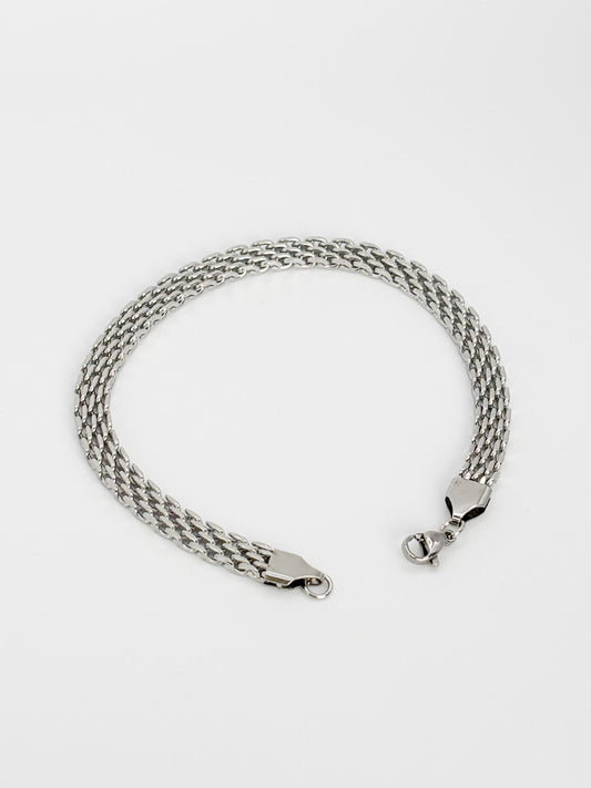 Edelstahl Armband Herren 6mm breit 21cm Länge klassisches Gliederarmband unisex