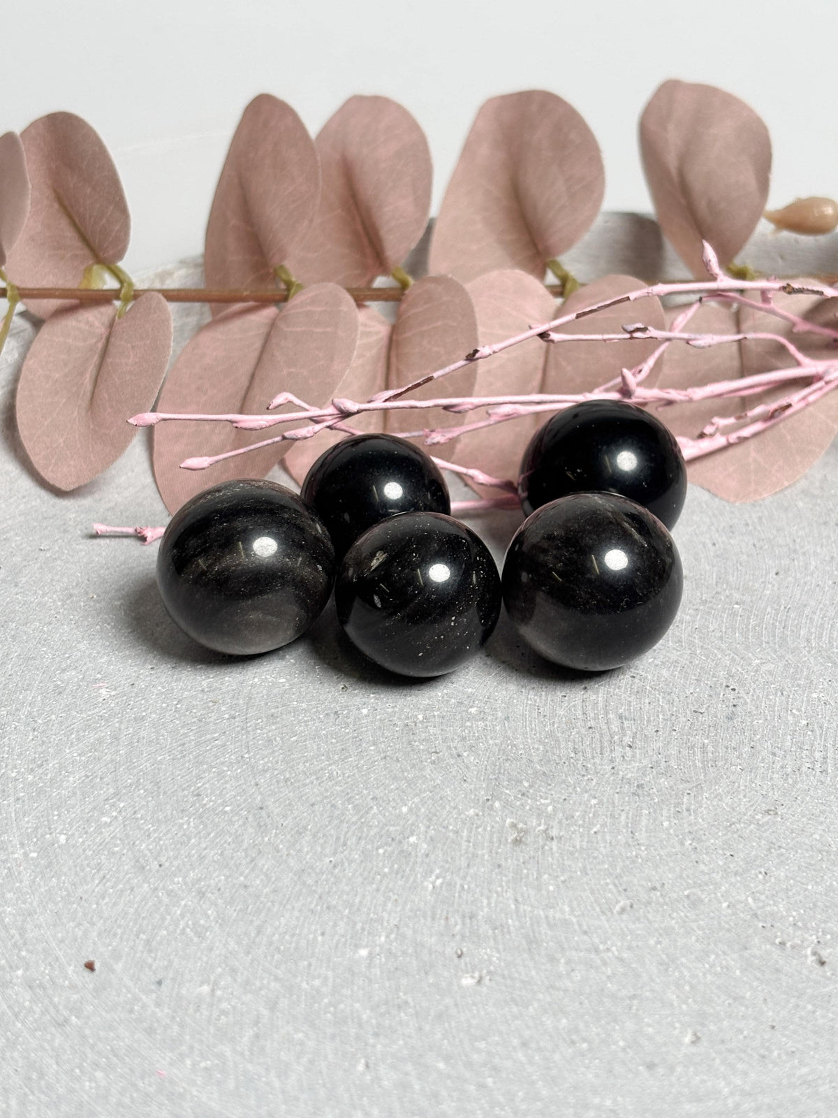 Edelsteinkugel Obsidian Ø 2,1-2,4 cm  Schwarz oder Silberobsidian  poliert, kleine Dekokugel