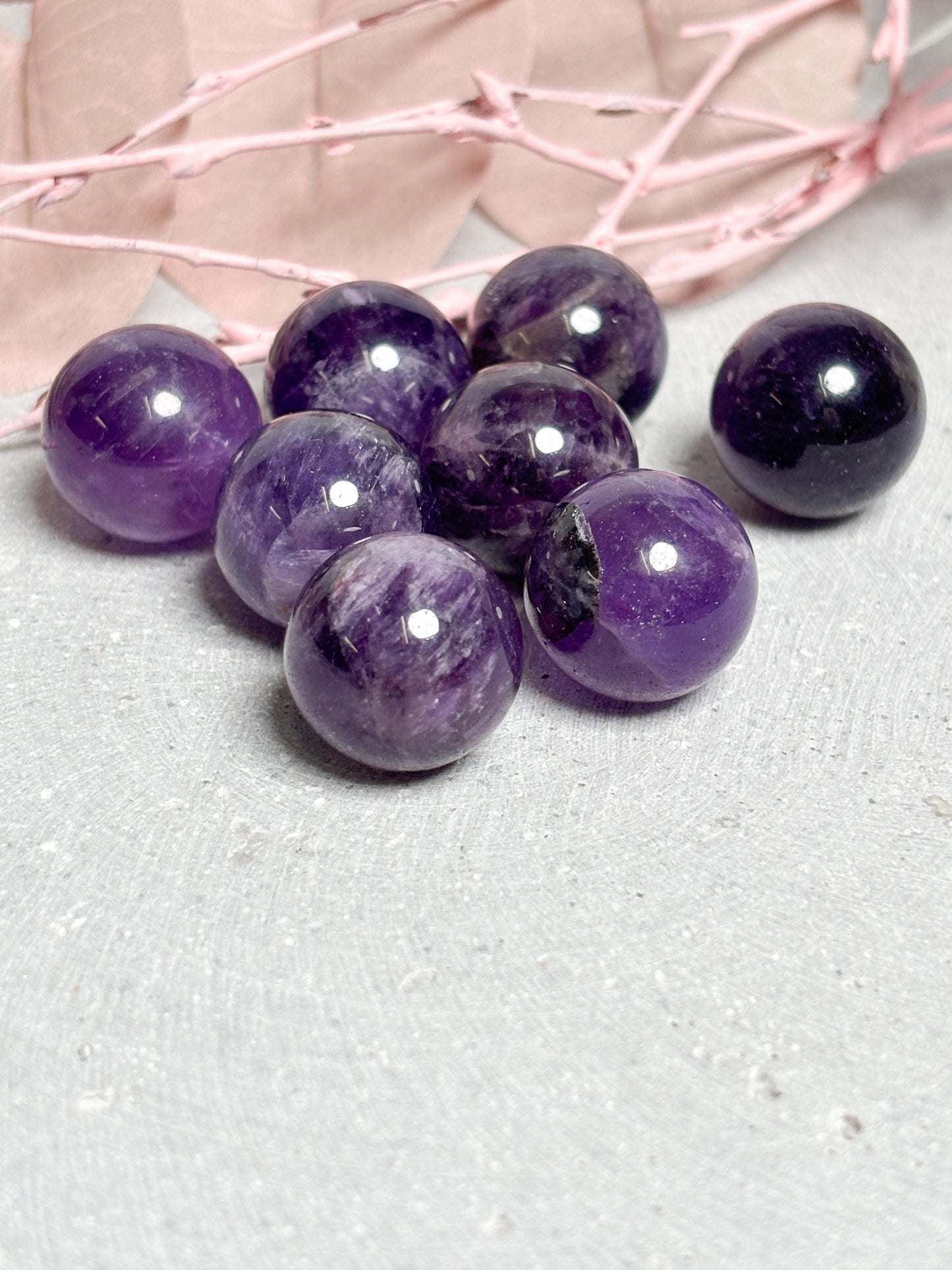 Mini Edelstein Kugeln  Aventurin grün, Aventurin blau, Amethyst, Opalit, Kristall Deko, kleine Kugeln ca. 1,6 cm