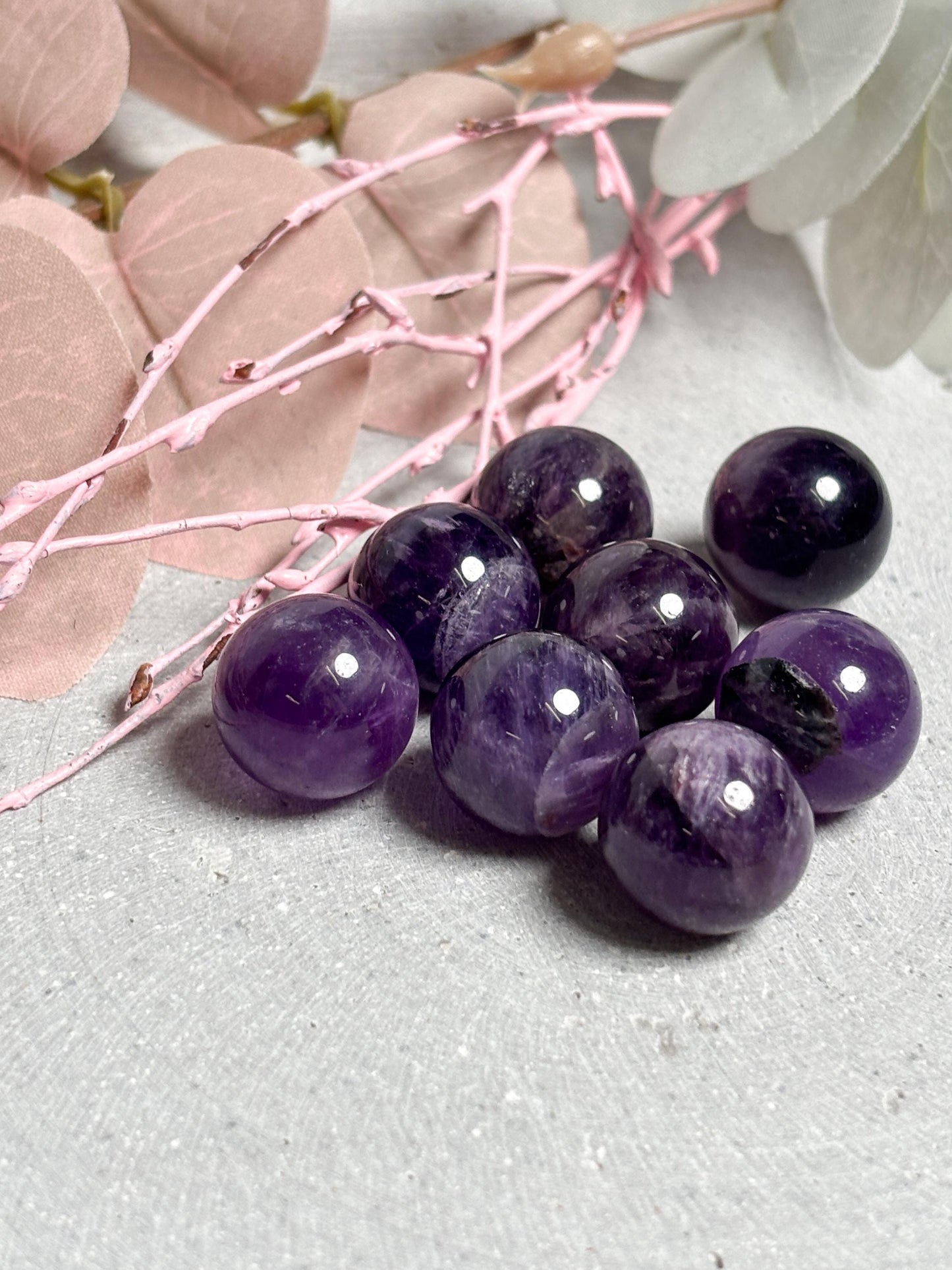 Mini Edelstein Kugeln  Aventurin grün, Aventurin blau, Amethyst, Opalit, Kristall Deko, kleine Kugeln ca. 1,6 cm