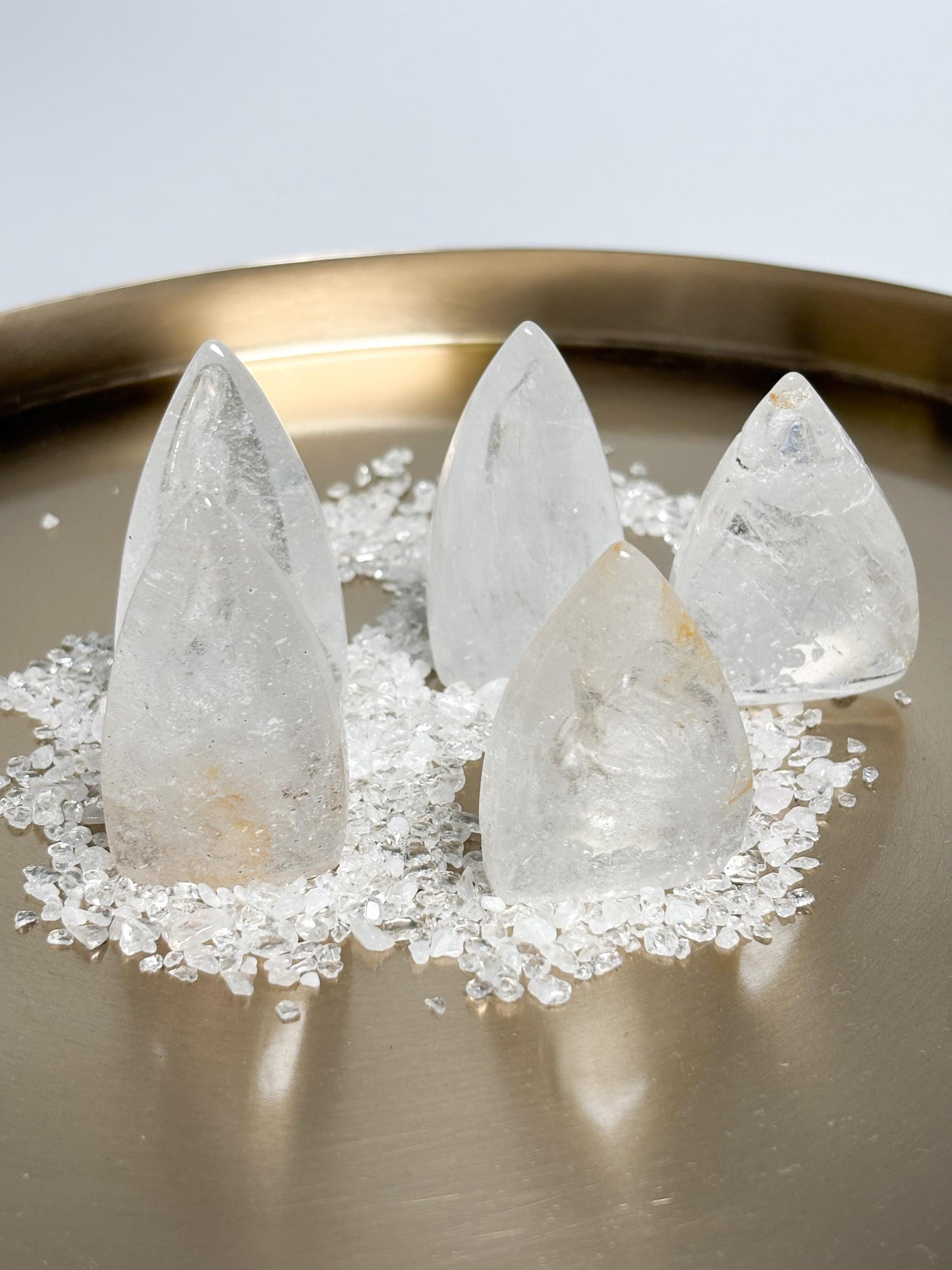 Bergkristall mit Golden Healer Einschlüssen  Kristall Spitze in Tropfenform ca. 6 cm, Edelstein Deko, Healing Crystal