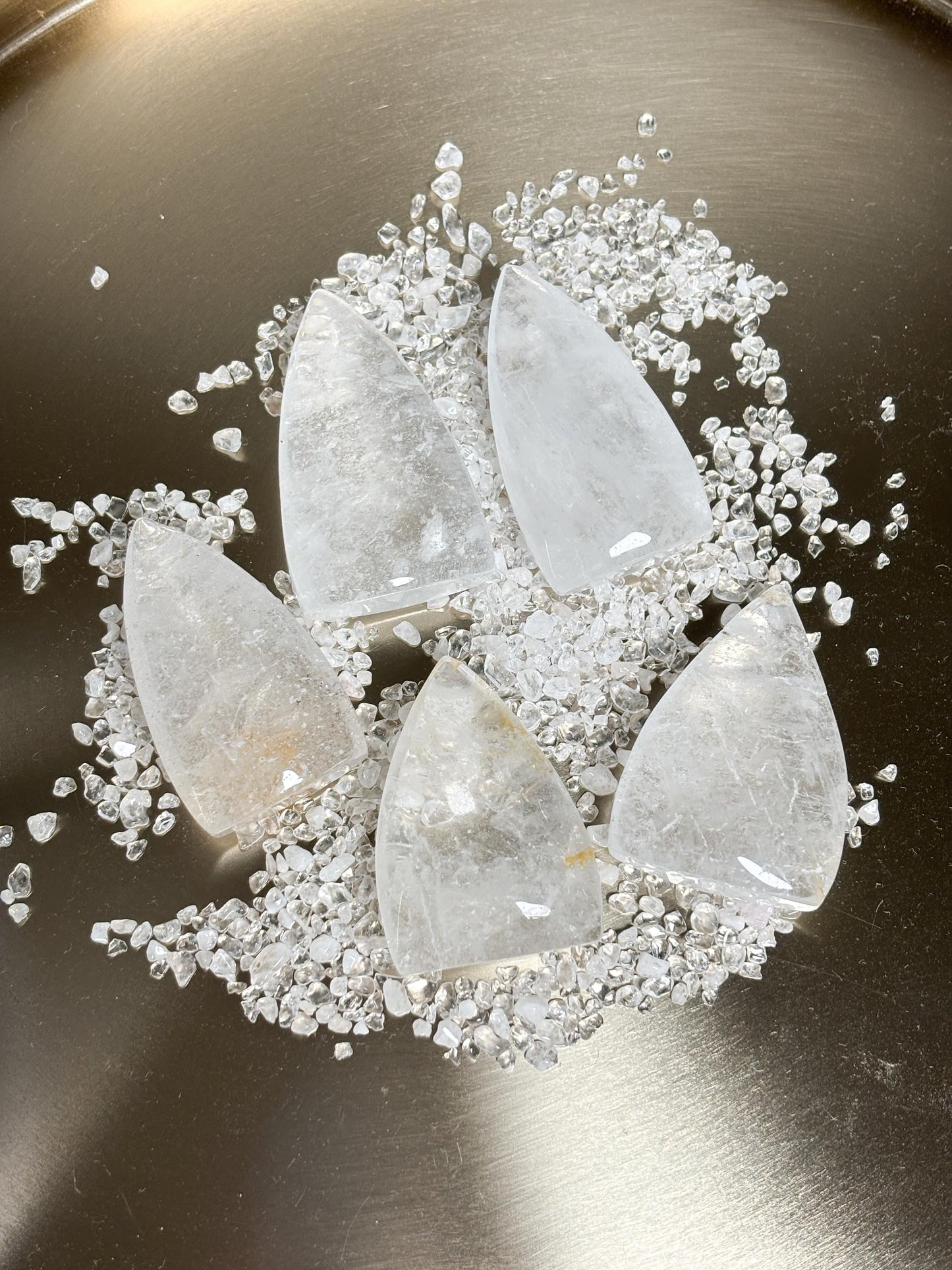 Bergkristall mit Golden Healer Einschlüssen  Kristall Spitze in Tropfenform ca. 6 cm, Edelstein Deko, Healing Crystal
