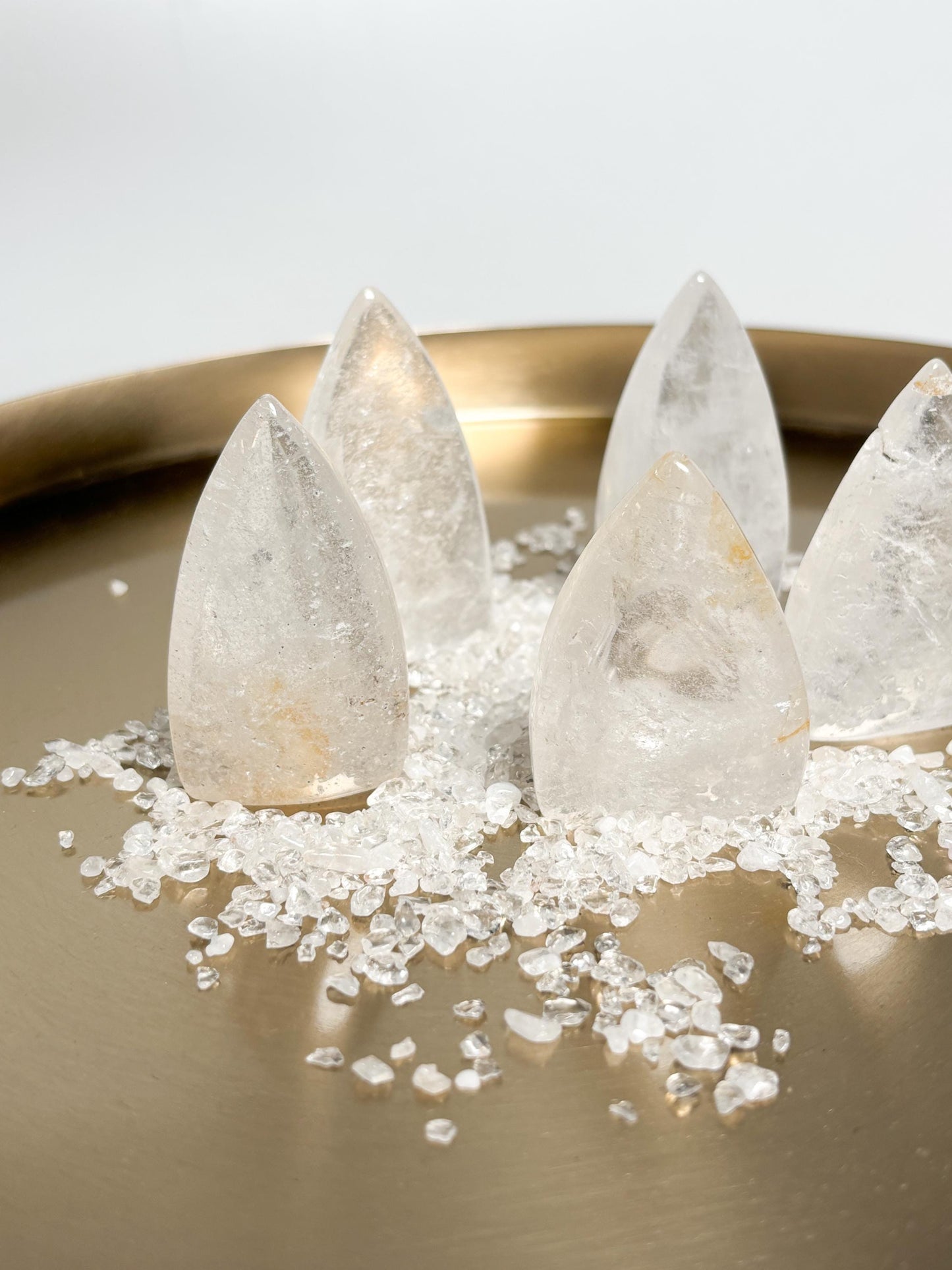 Bergkristall mit Golden Healer Einschlüssen  Kristall Spitze in Tropfenform ca. 6 cm, Edelstein Deko, Healing Crystal