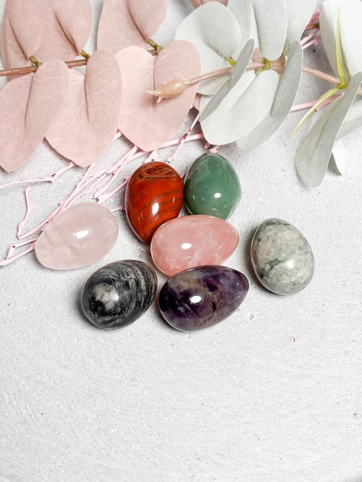 Kristall Ei  kleine Edelstein Eier ca. 2,9 cm aus verschiedenen Kristallen, Dekostein, Naturstein Ei, Healing Crystal Egg, Edelstein Deko