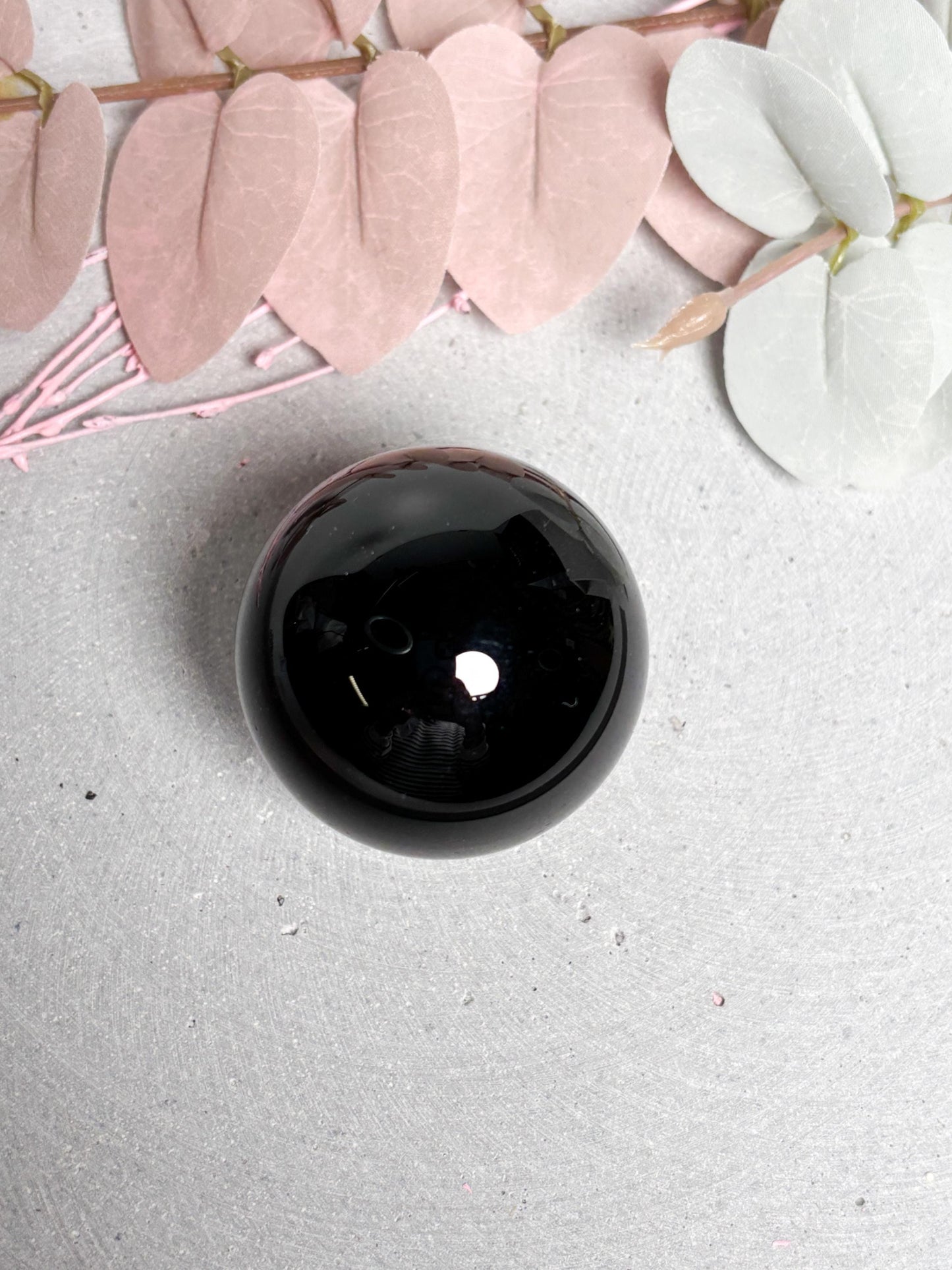 Schwarzer Obsidian Kugel ca. 4,8 cm  Edelstein Kugel, Naturstein Kristallkugel, Schutzstein Sphere, Healing Crystal Ball