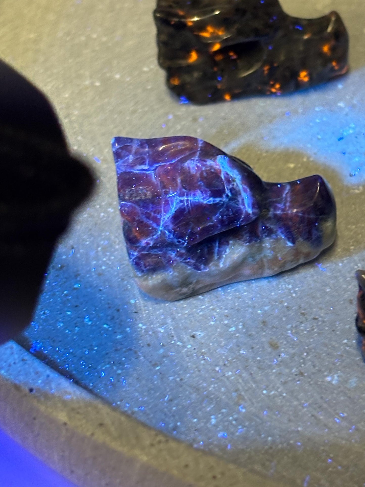 Drachenkopf Carving ca. 3,3 cm  kleine Kristallfigur in Yooperlite, Sodalit, Rosenquarz, Amethyst oder Aventurin, Crystal Dragon Head