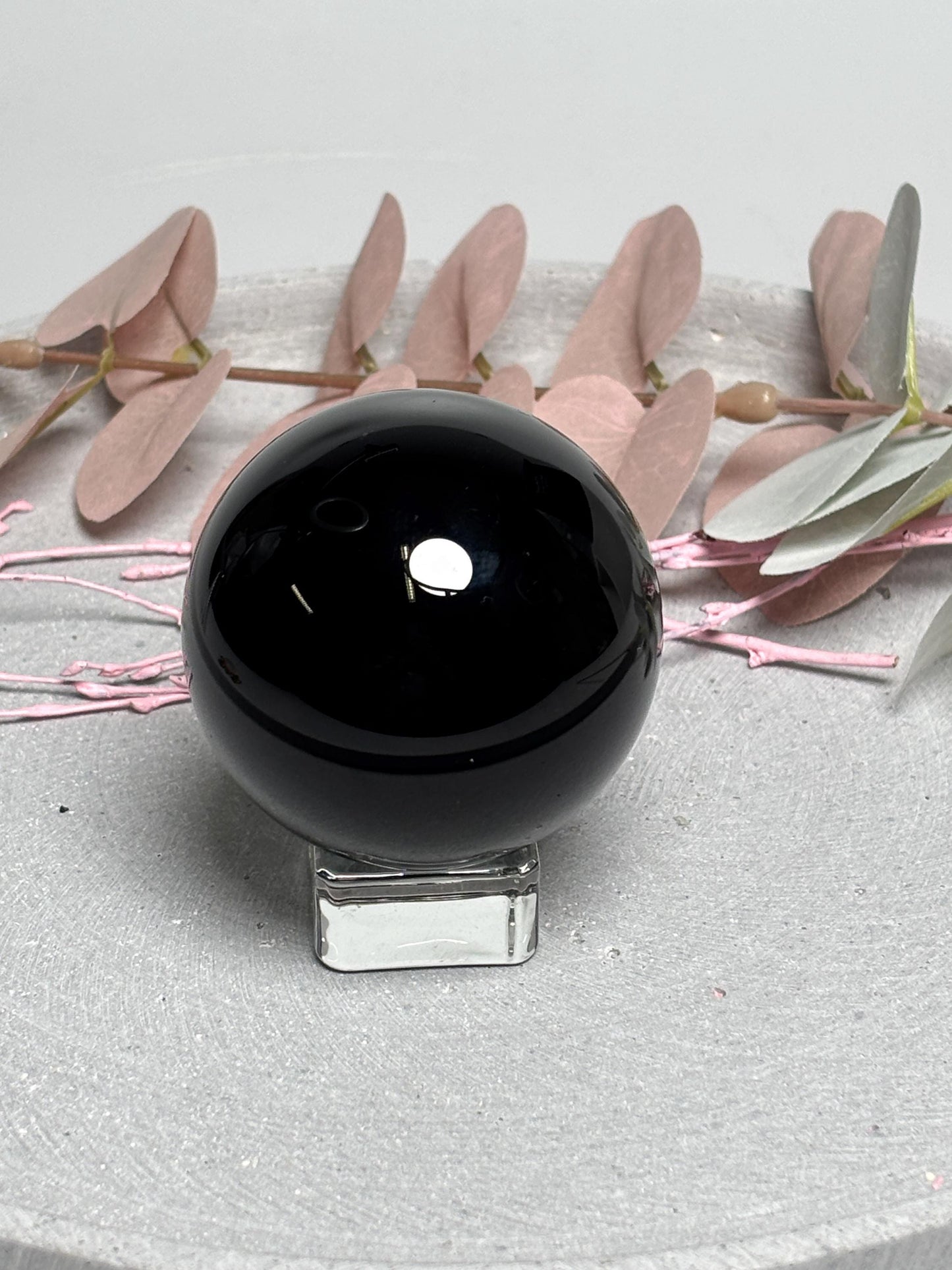 Schwarzer Obsidian Kugel ca. 5,8 cm  Edelstein Kugel, Naturstein Kristallkugel, Schutzstein Sphere, Healing Crystal Ball