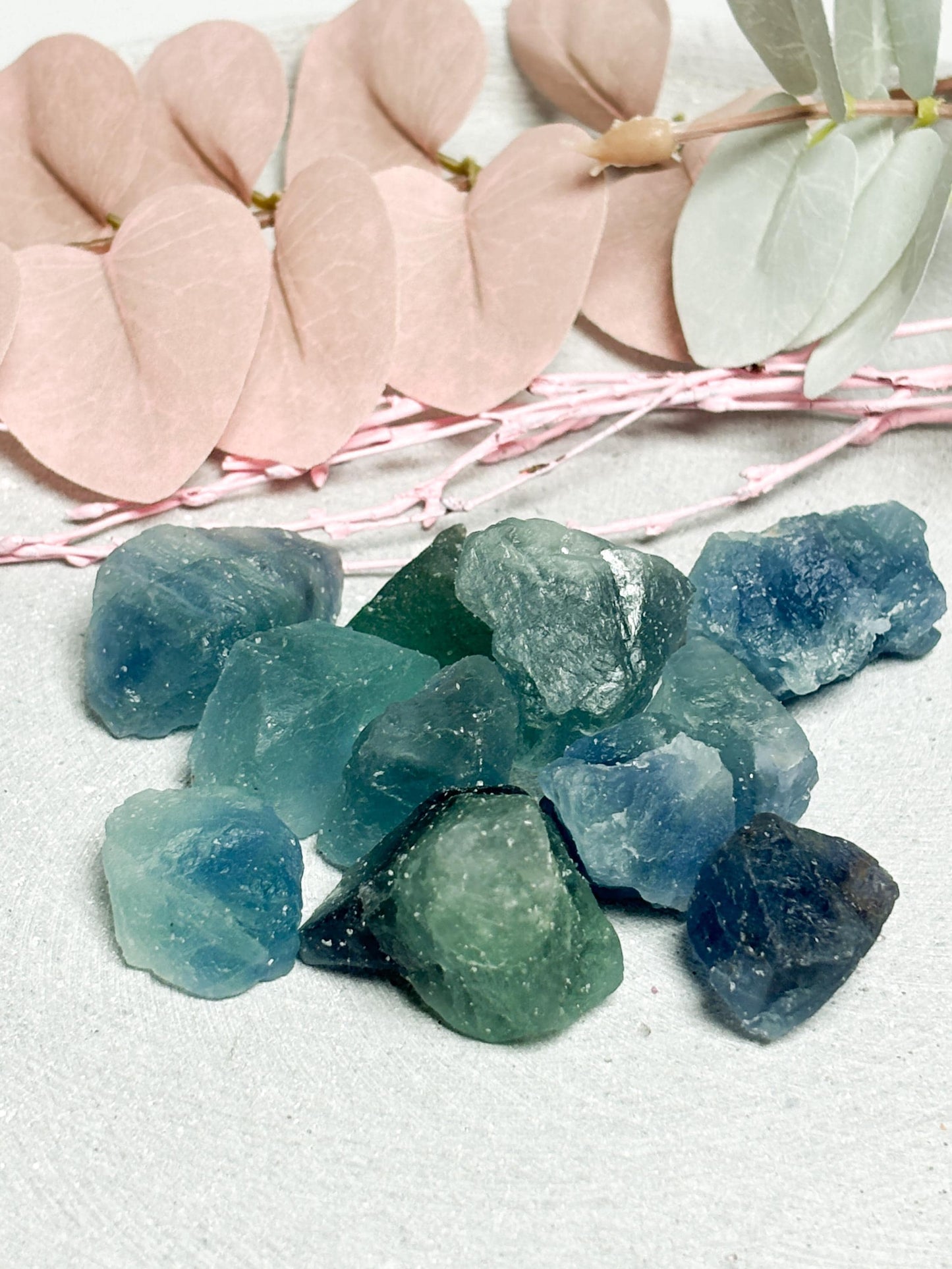 Fluorit Rohsteine 23 cm  rohe Fluoritstücke in Blau und Grün, Naturstein Rohstein, Healing Crystal, Fluorite Rough Stones