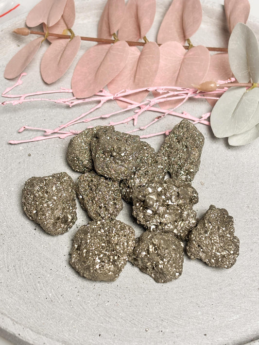 Pyrit Rohstein ca. 3 cm  goldener Naturstein Rohkristall, Pyrit Nugget, Mineralstück, Healing Crystal Raw Pyrite