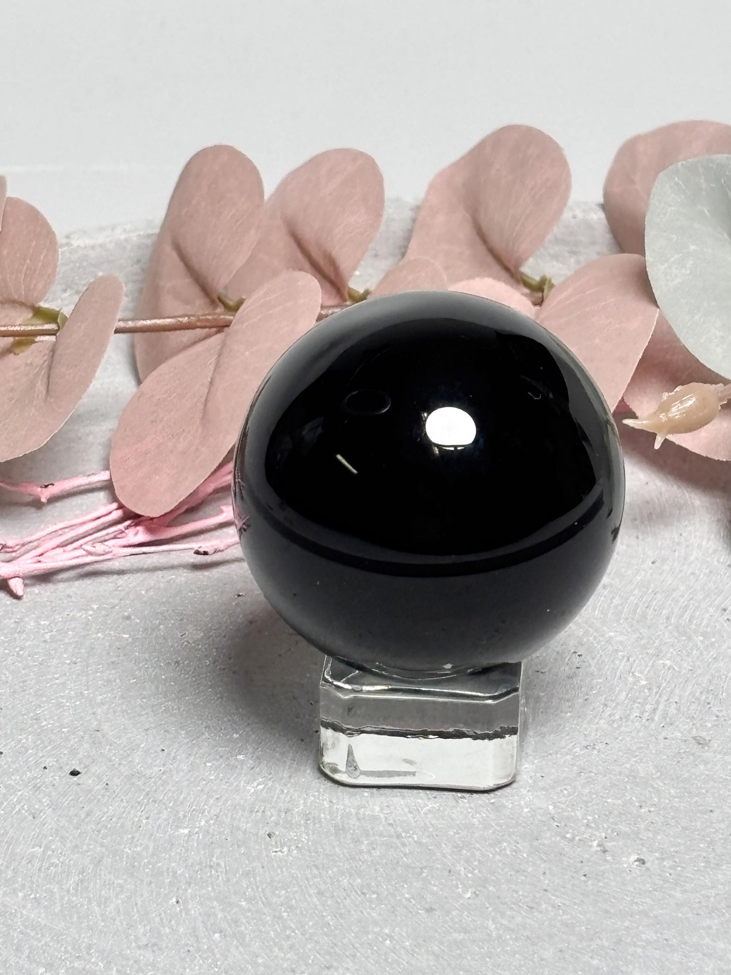 Schwarzer Obsidian Kugel ca. 4,8 cm  Edelstein Kugel, Naturstein Kristallkugel, Schutzstein Sphere, Healing Crystal Ball