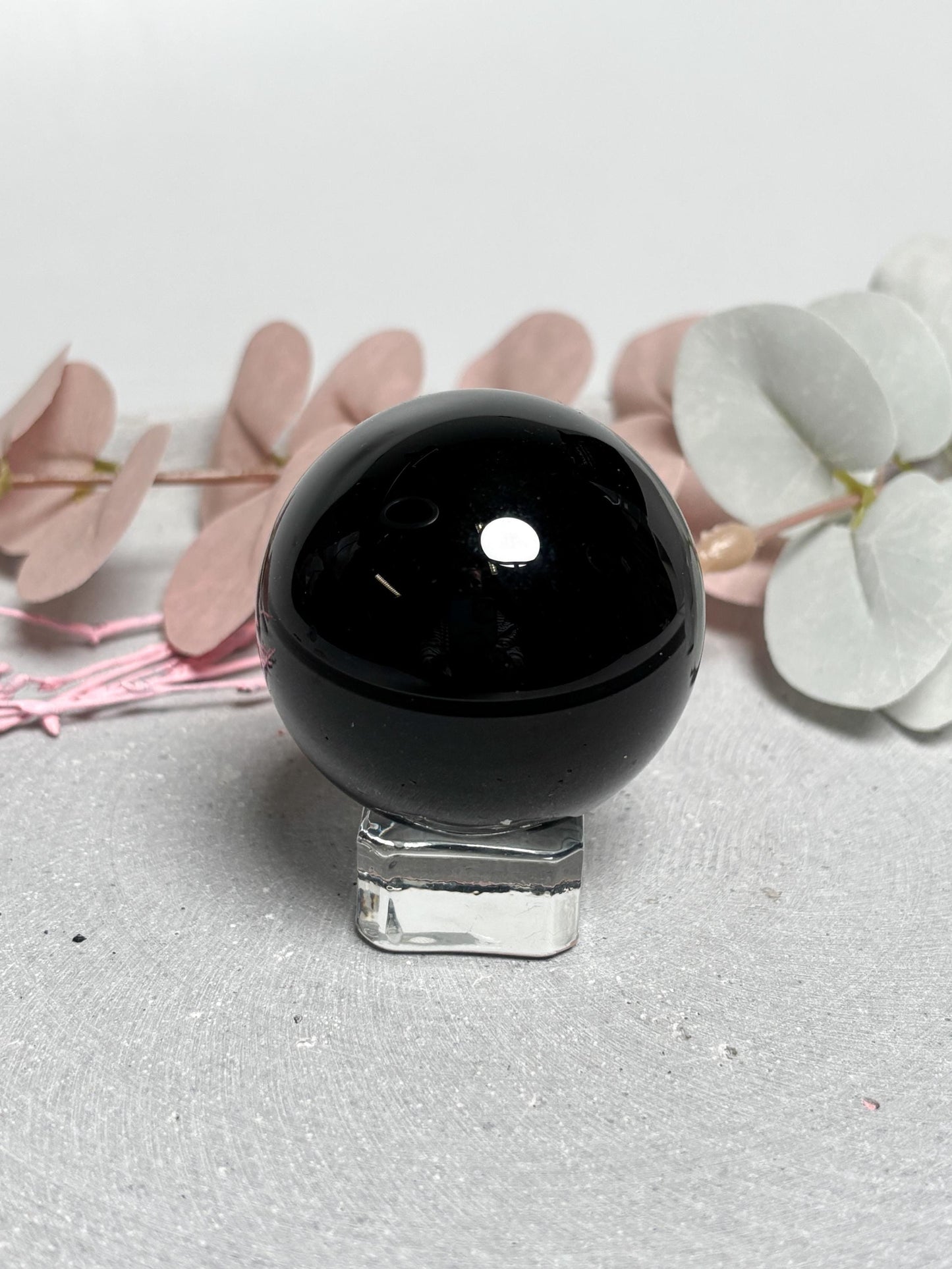 Schwarzer Obsidian Kugel ca. 4,8 cm  Edelstein Kugel, Naturstein Kristallkugel, Schutzstein Sphere, Healing Crystal Ball