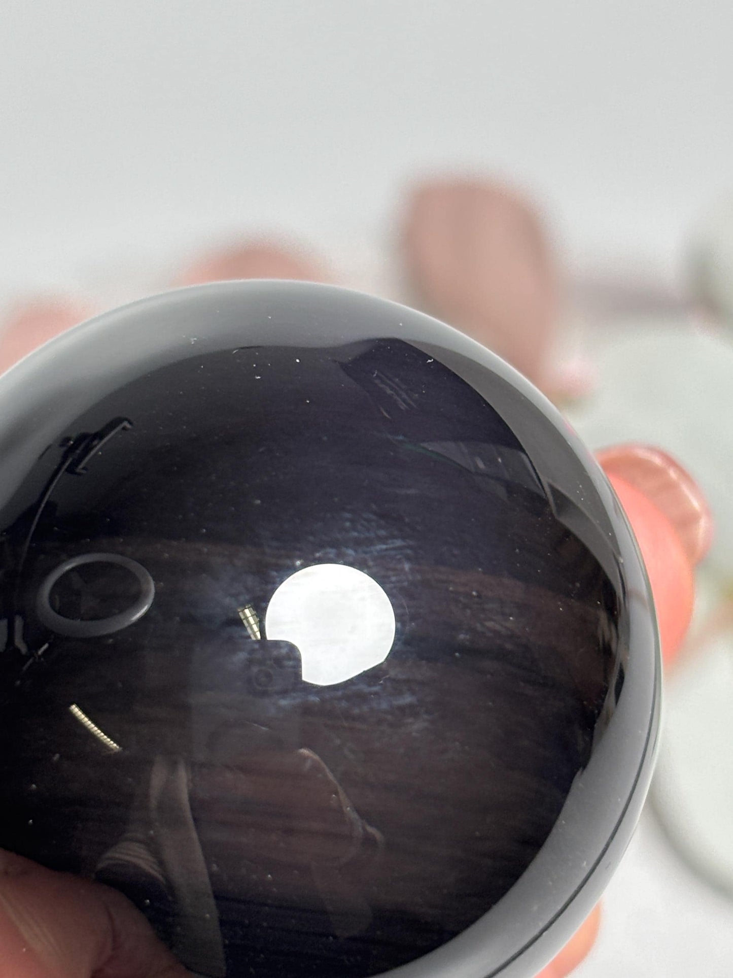 Regenbogenobsidian Kugel ca. 4 cm  Kristallkugel mit Farbspiel, Edelstein Kugel, Naturstein Sphere, Rainbow Obsidian Ball